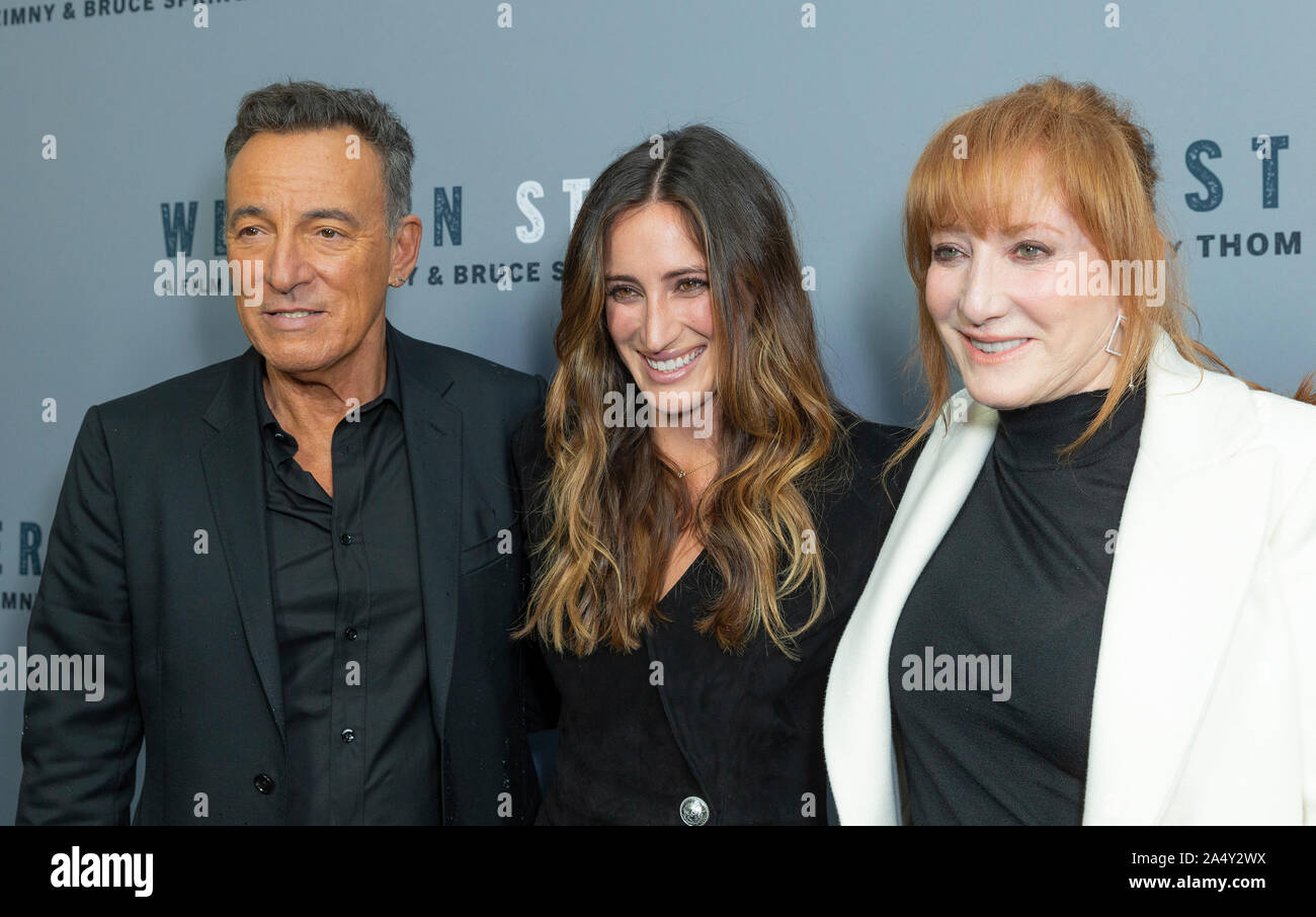 New York United States 16th Oct 2019 Bruce Springsteen Jessica Springsteen And Patti Scialfa Attend The New York Special Screening Of Western Stars At Metrograph Photo By Lev Radin Pacific Press Credit Pacific