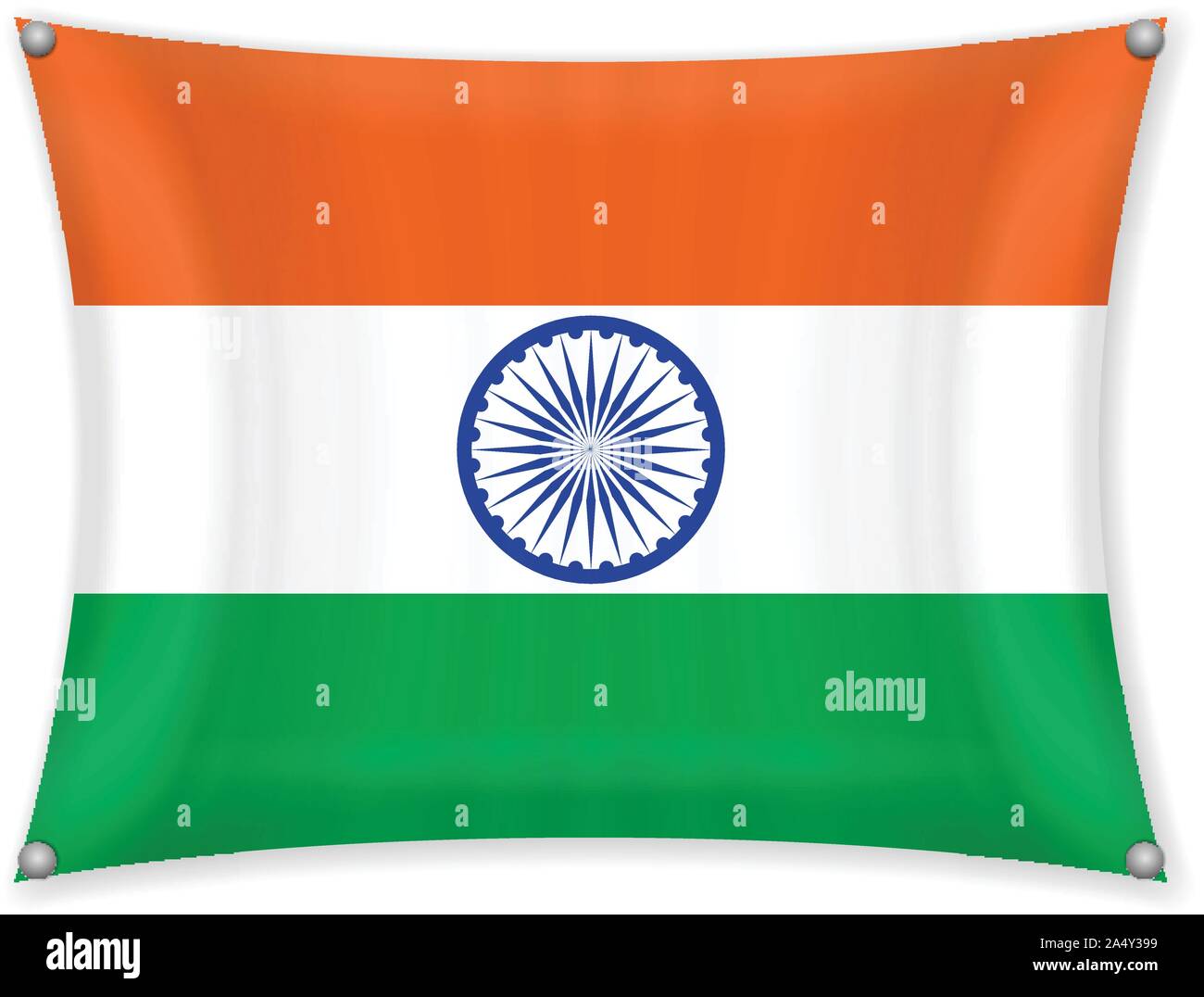 Waving India flag on a white background Stock Vector Image & Art - Alamy