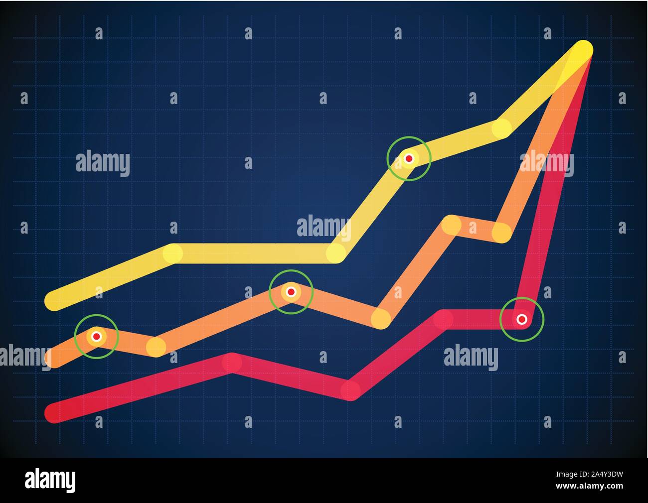 White graph finance lines hi-res stock photography and images - Alamy