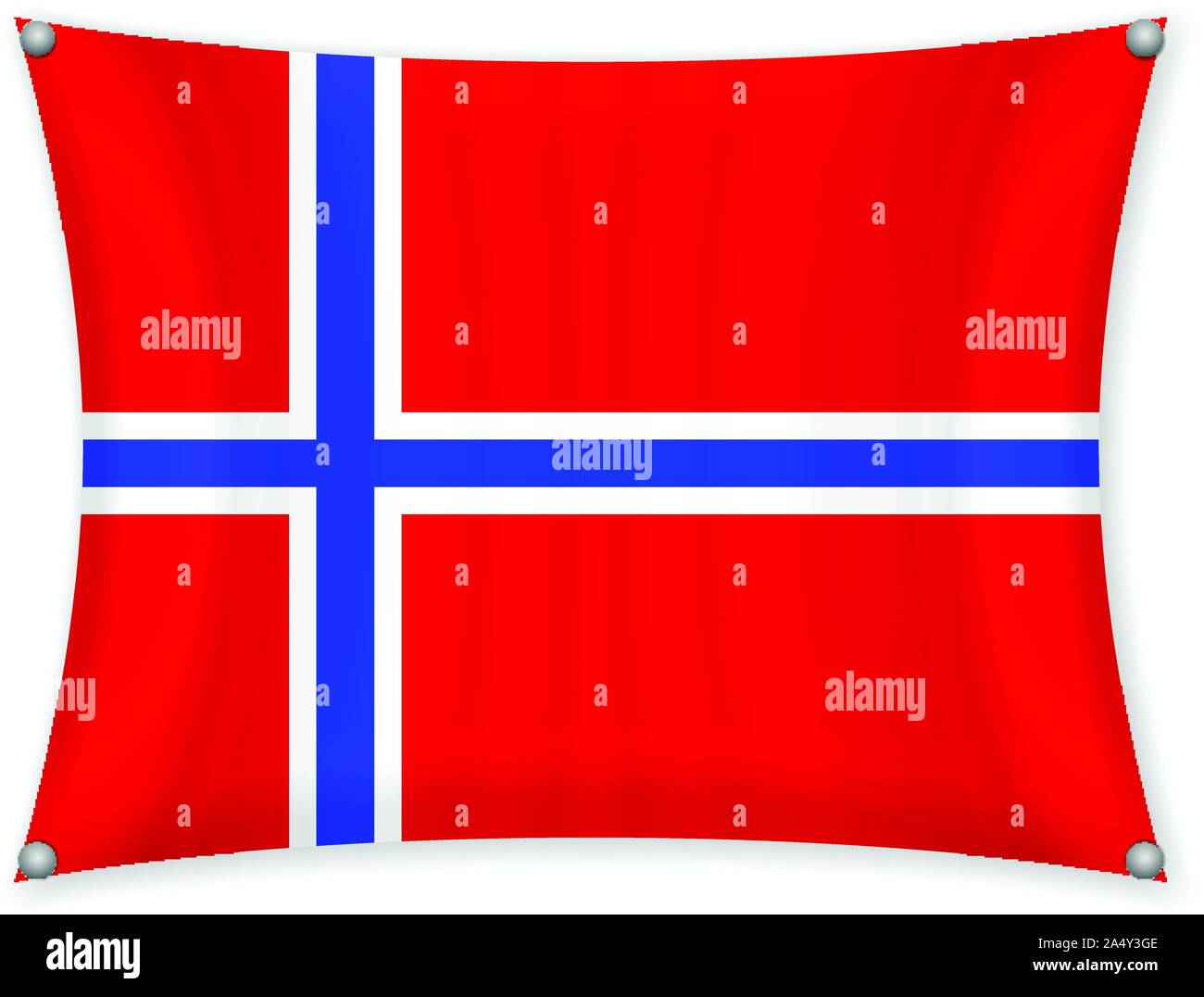 Waving Norway flag on a white background Stock Vector Image & Art - Alamy