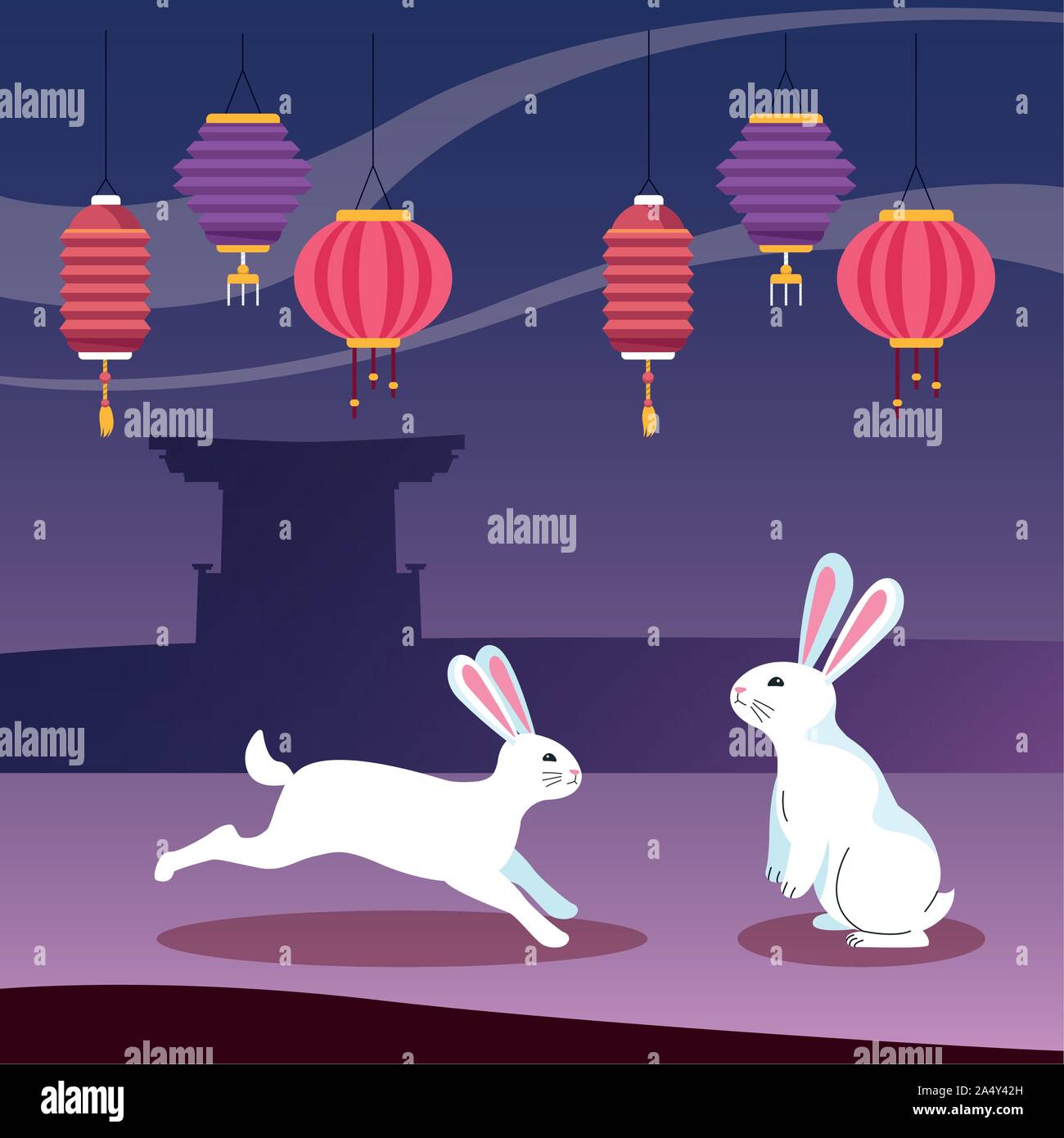 Happy mid autumn festival design Stock Vector Image & Art - Alamy