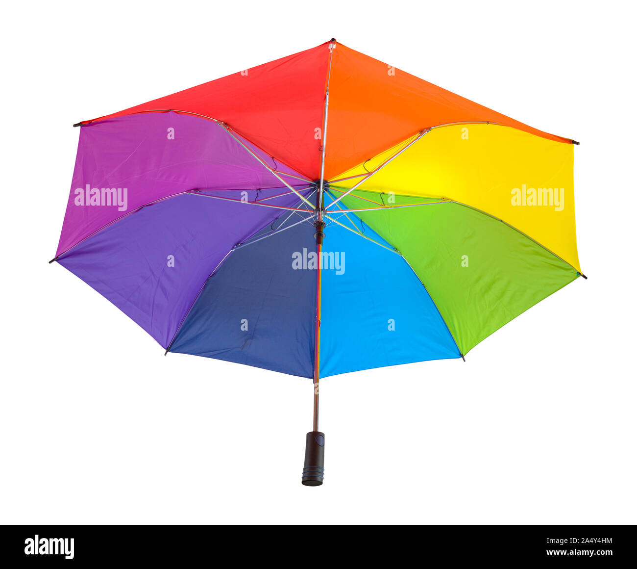Open Rainbow Umbrella Isolated on White Background Stock Photo Alamy
