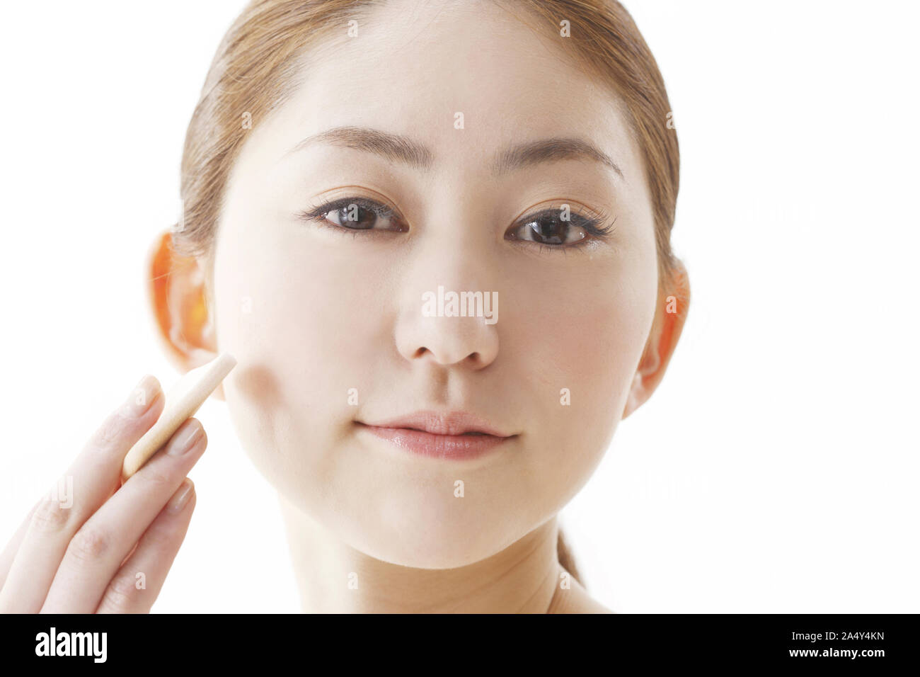 Japanese young girl put on makeup Stock Photo Alamy