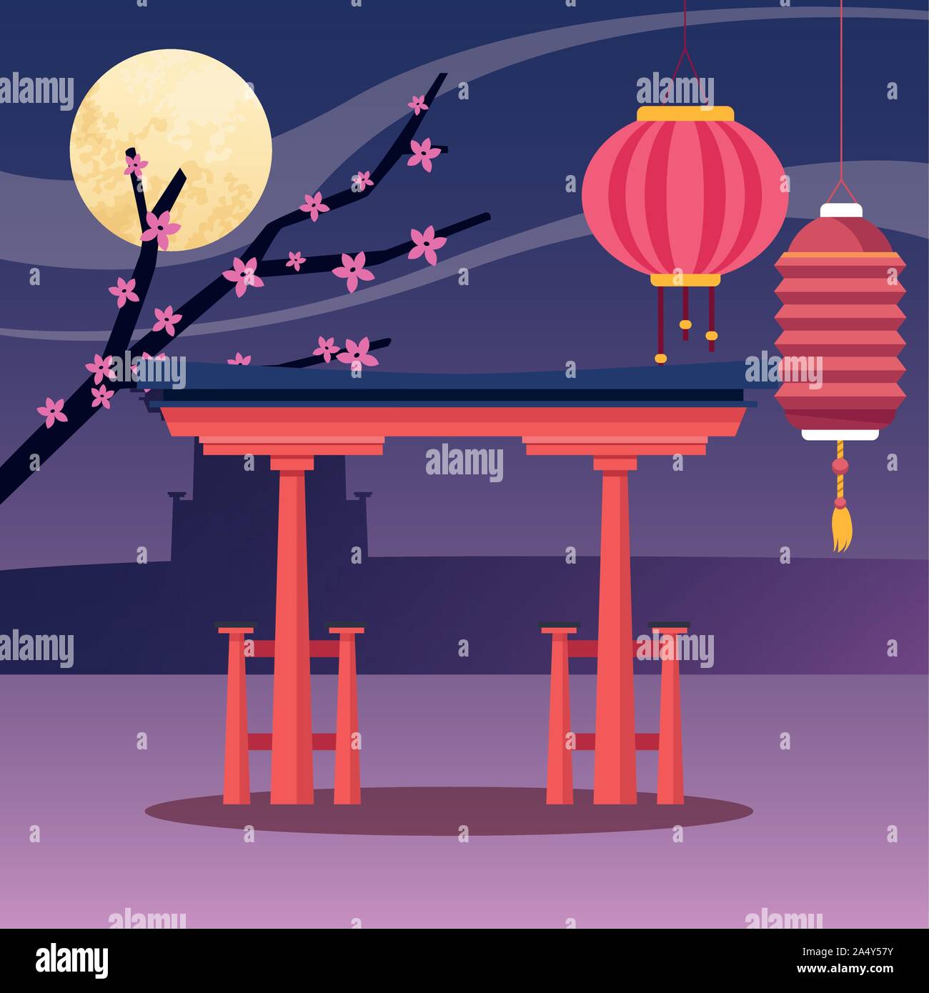Happy mid autumn festival design Stock Vector Image & Art - Alamy