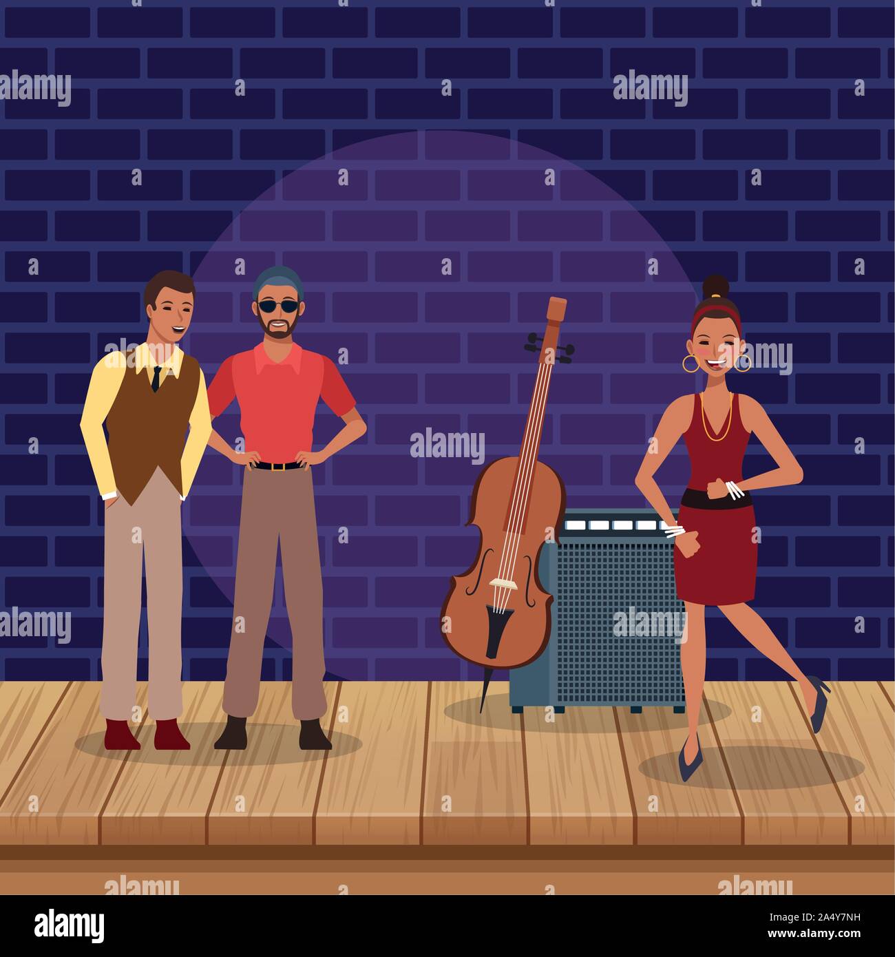 Men play musical instruments Stock Vector Images - Alamy