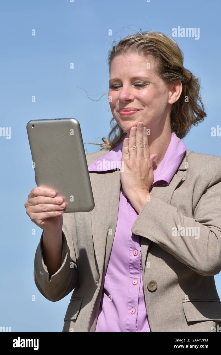 Business Woman Decision Making Wearing Suit Stock Photo - Alamy