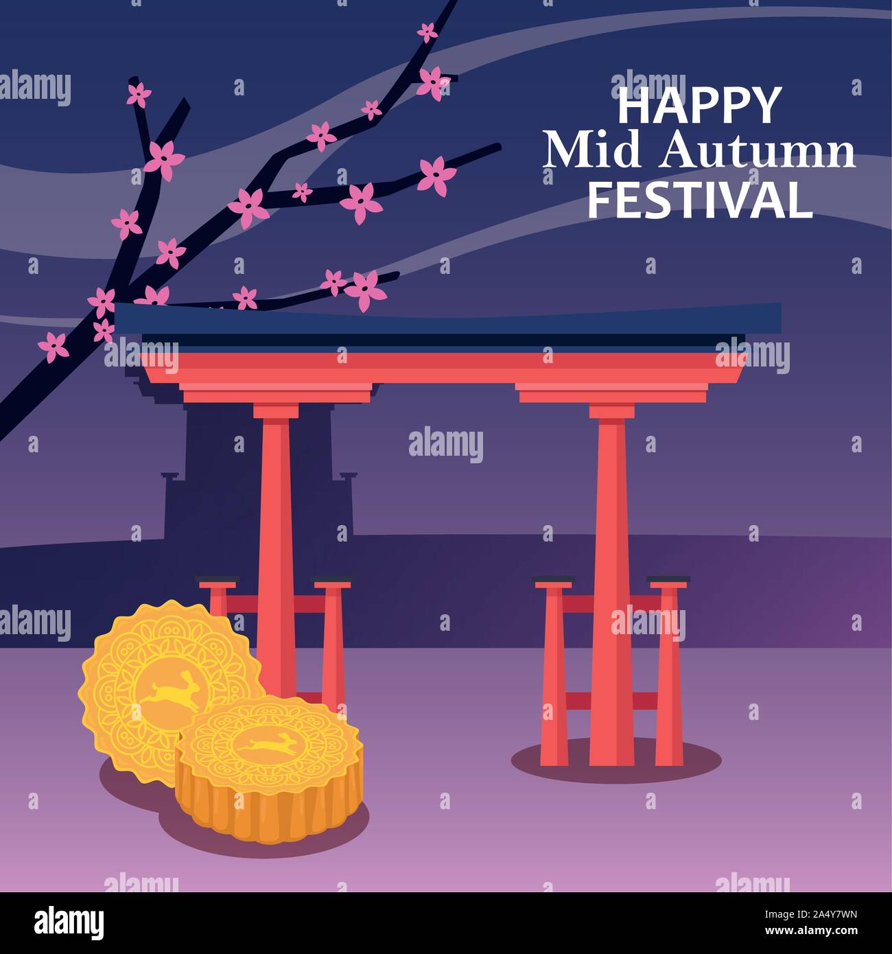 Happy mid autumn festival design Stock Vector Image & Art - Alamy