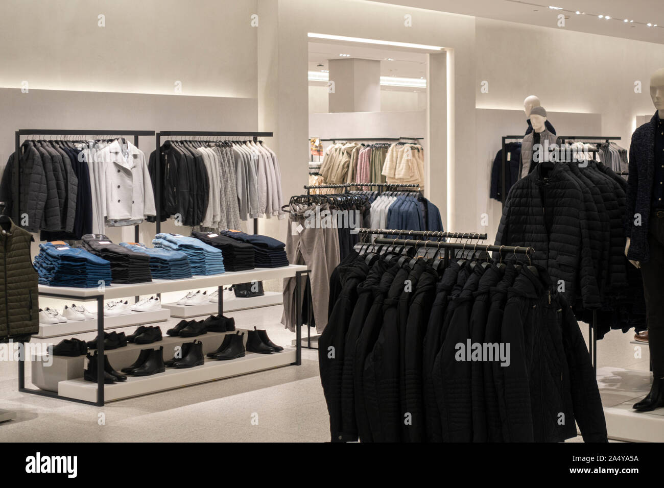 Vilnius, Lithuania - 3 October 2019: : Zara clothing store interior inside  shopping center Akropolis. Zara is popular Spanish apparel retailer Stock  Photo - Alamy