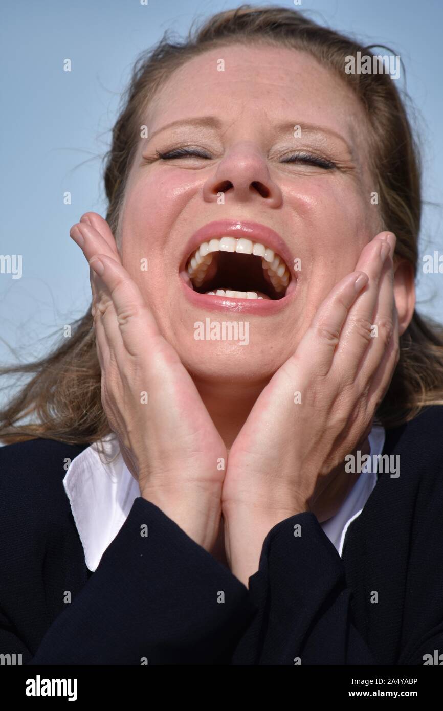 Business woman laughing hi-res stock photography and images - Alamy