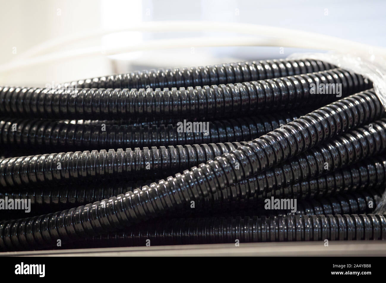 electrical cable roll in a situation when the work began Stock Photo