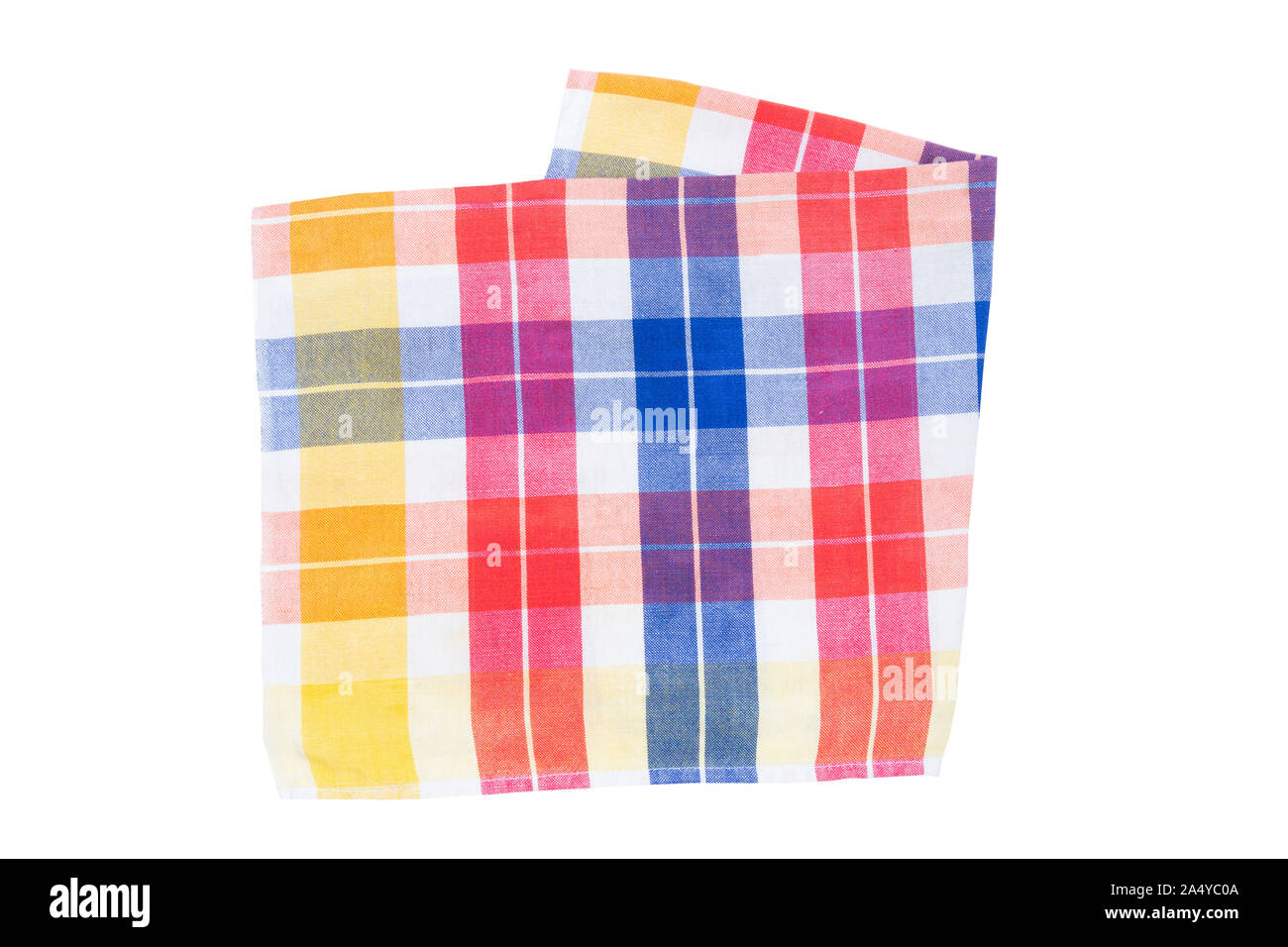 https://c8.alamy.com/comp/2A4YC0A/closeup-of-a-blue-white-red-yellow-and-orange-checkered-napkin-or-tablecloth-isolated-on-white-background-dishtowels-are-kitchen-accessories-2A4YC0A.jpg
