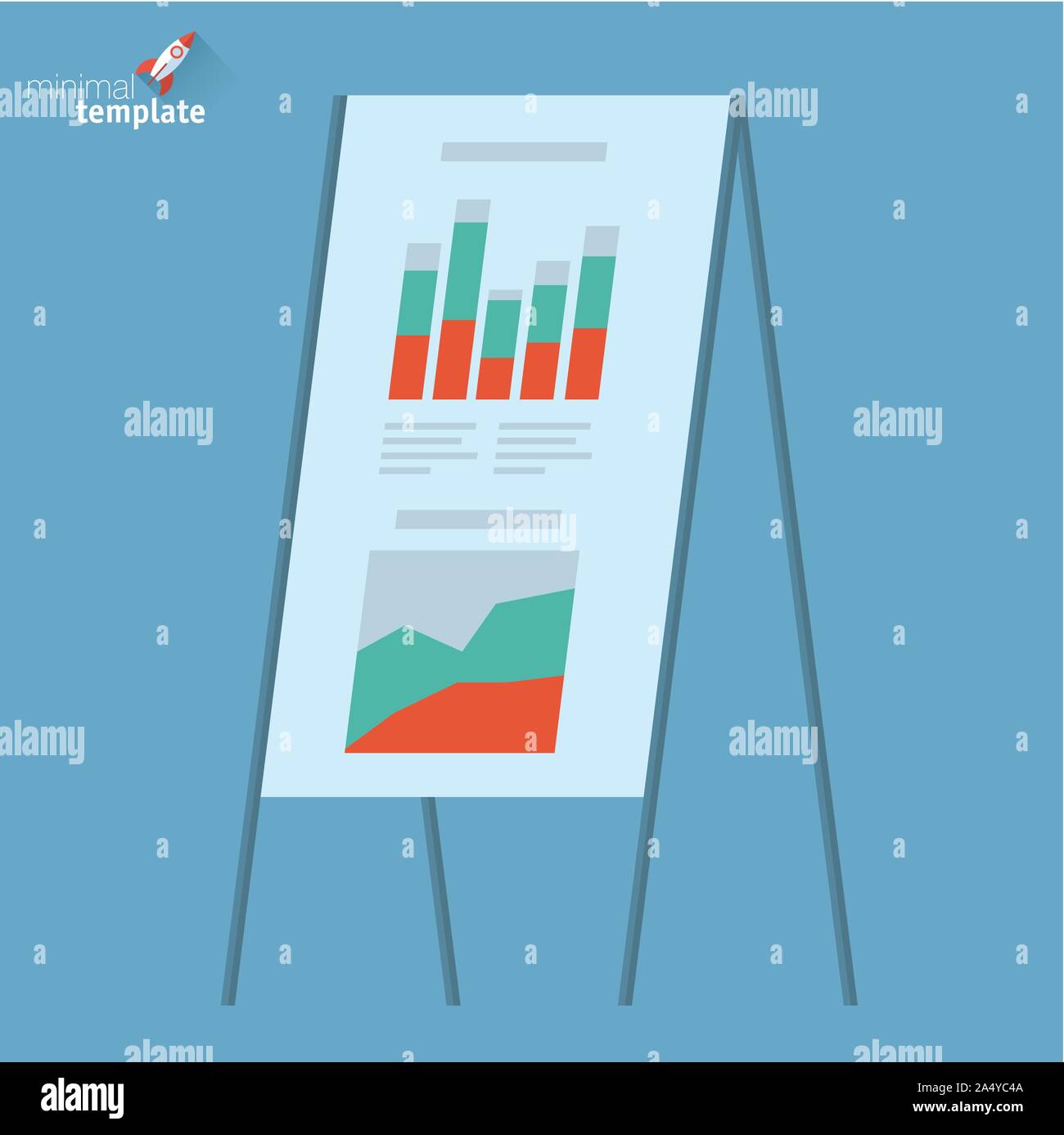 Presentation board vector chart icon chart template Stock Vector Image ...