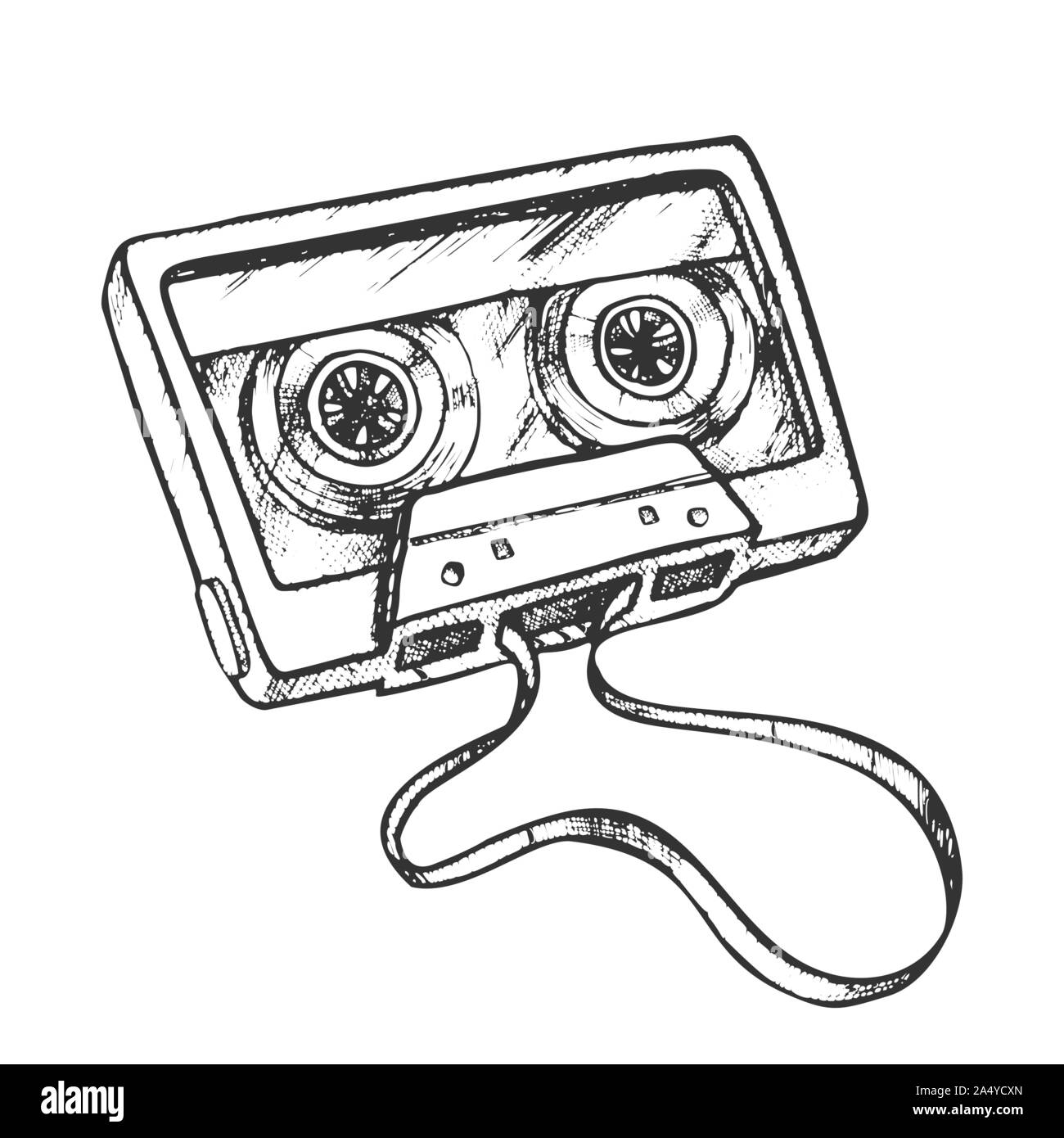 Cassette Tape For Listening Music Retro Vector Stock Vector Image & Art ...