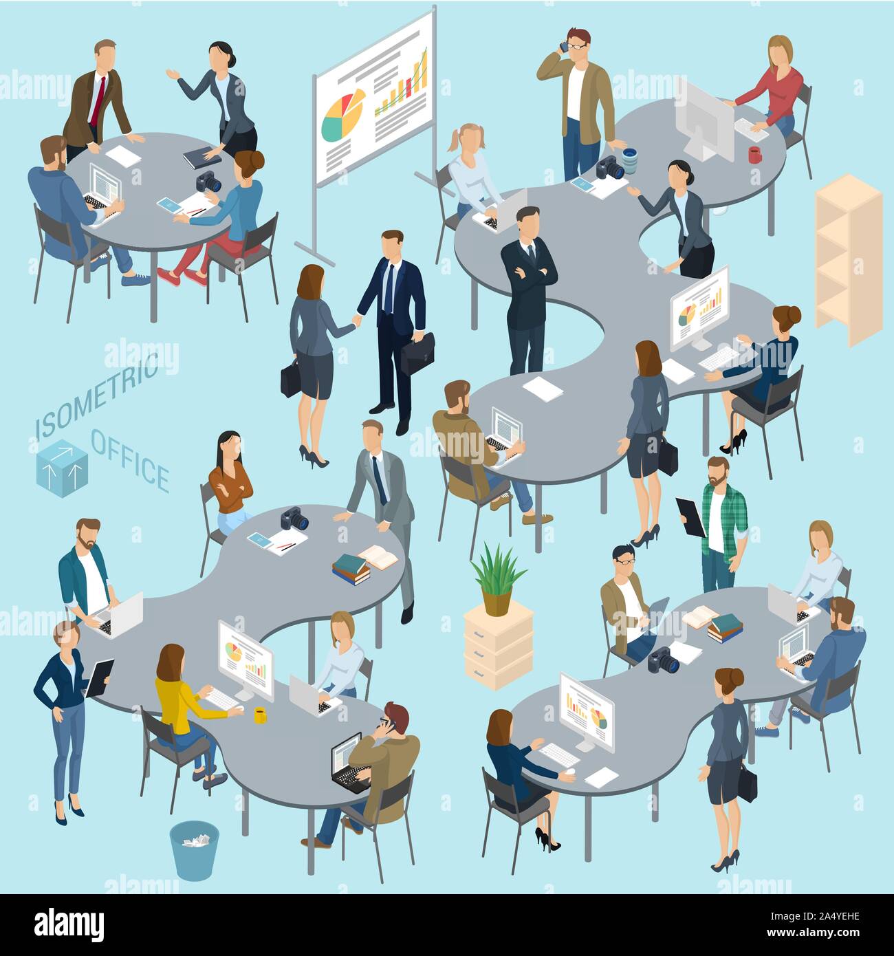 Isometric vector office Stock Vector Image & Art - Alamy
