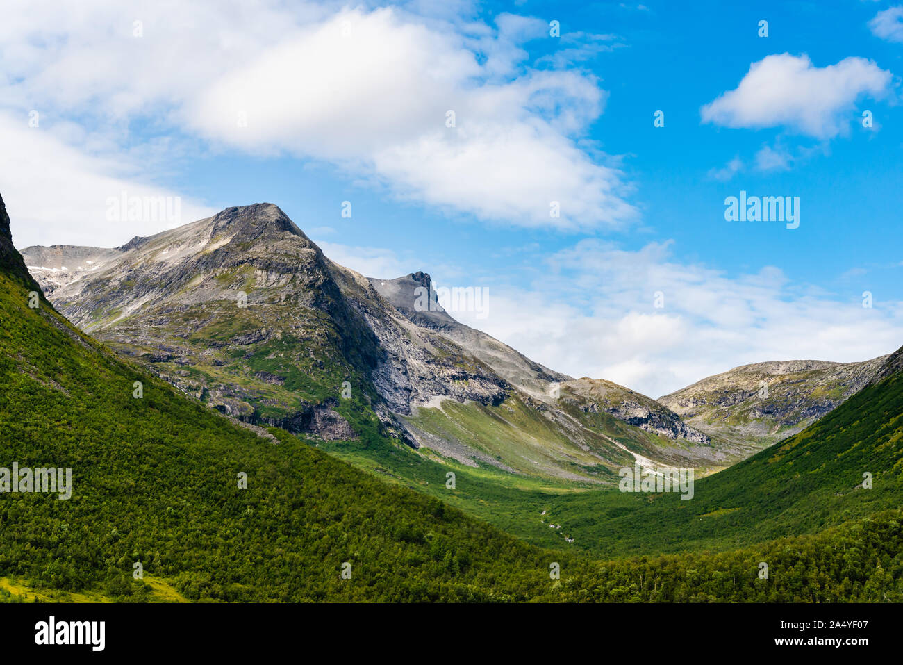 Beautiful nature in Valldal, Norway Stock Photo