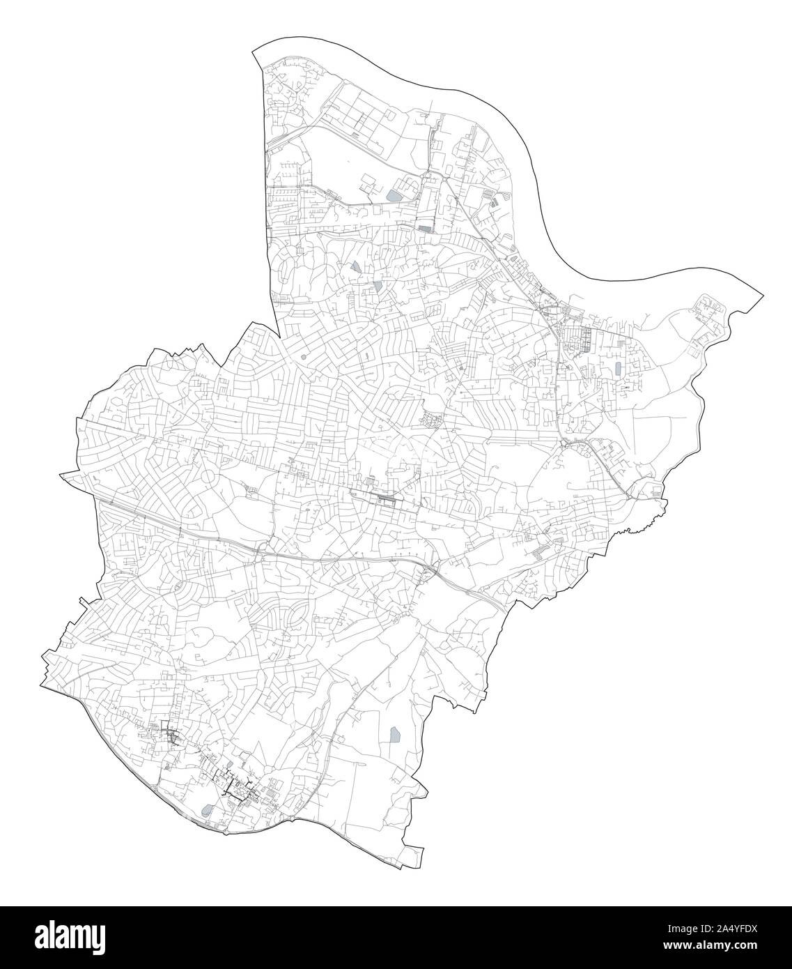 London boroughs map vector hires stock photography and images Alamy