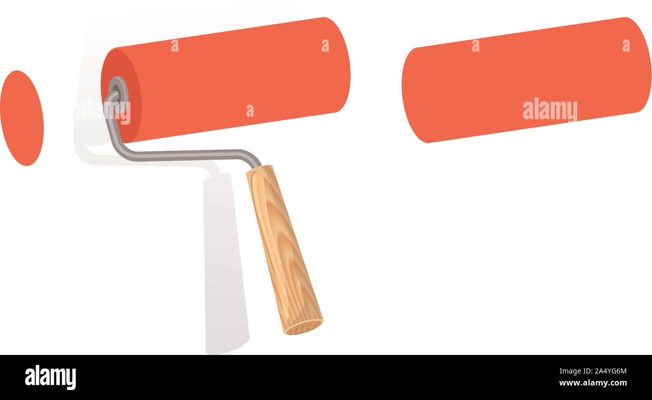 aibow paint roller Stock Vector