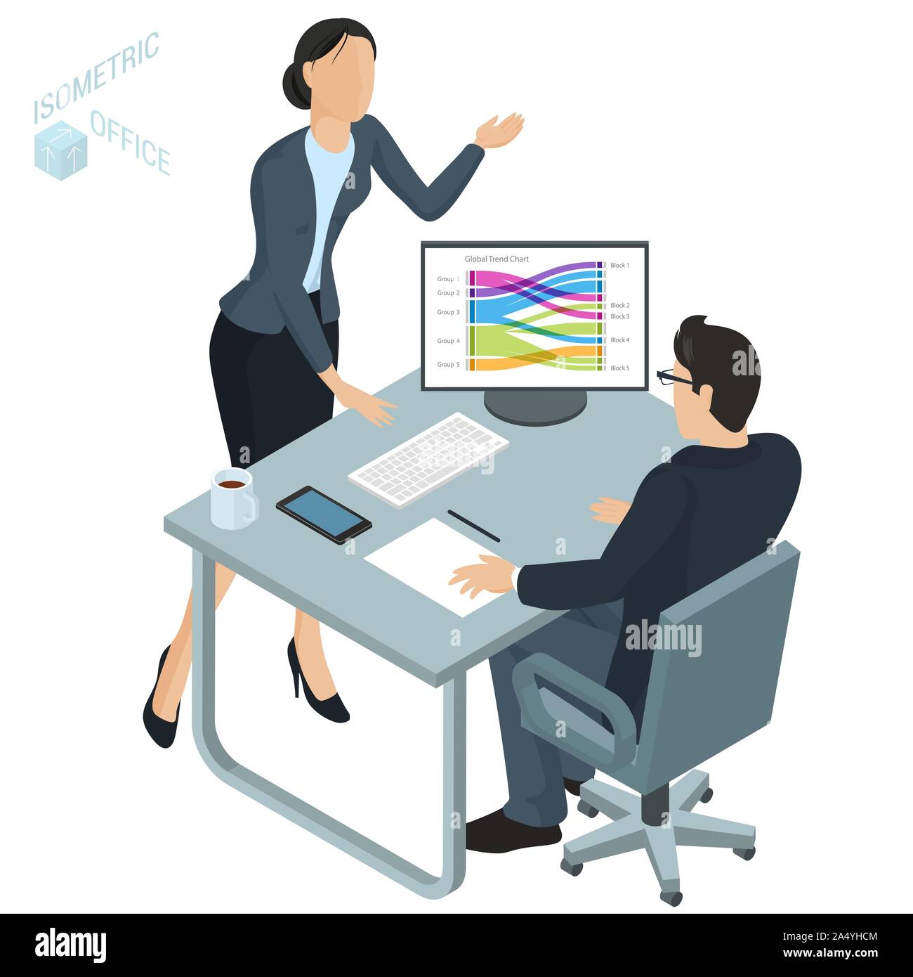 Isometric vector office Stock Vector Image & Art - Alamy