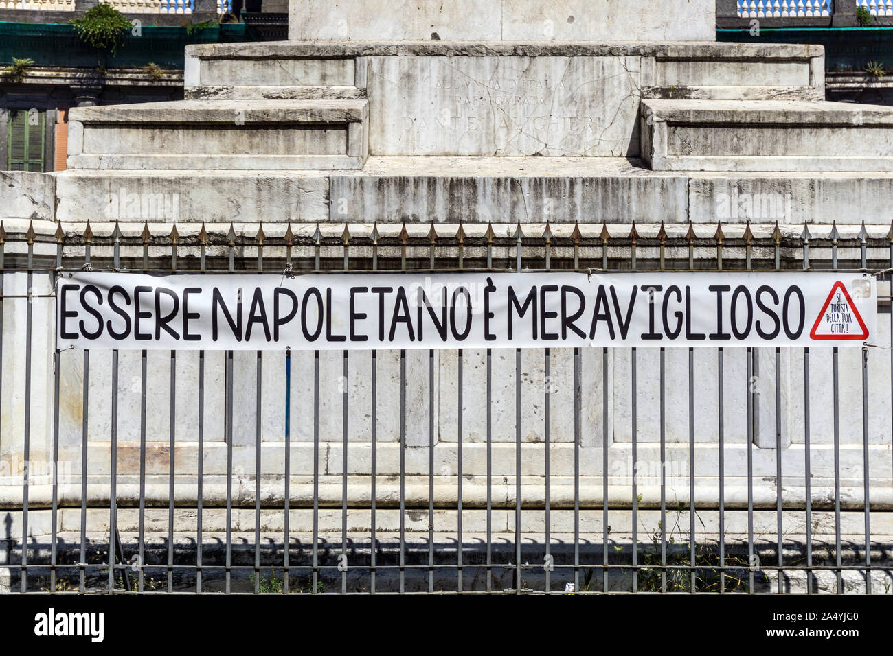 Italy, Campania, Naples, Dante square, banner Stock Photo