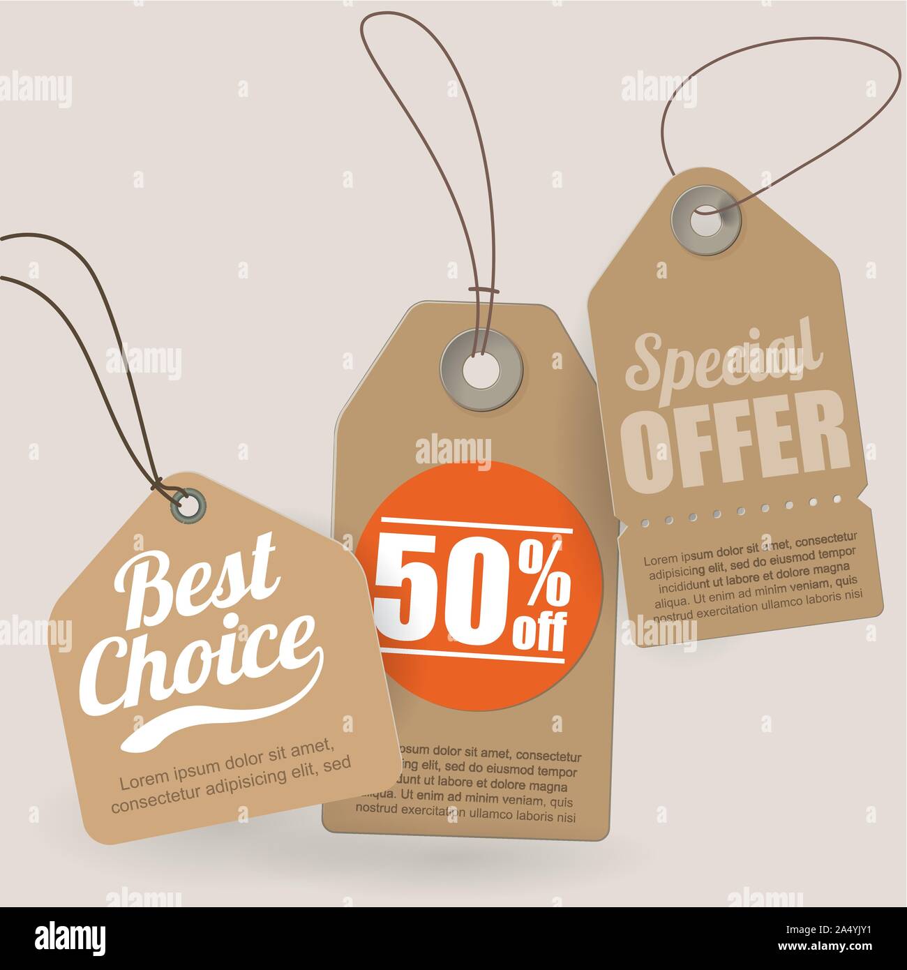 flat design sale tags Stock Vector