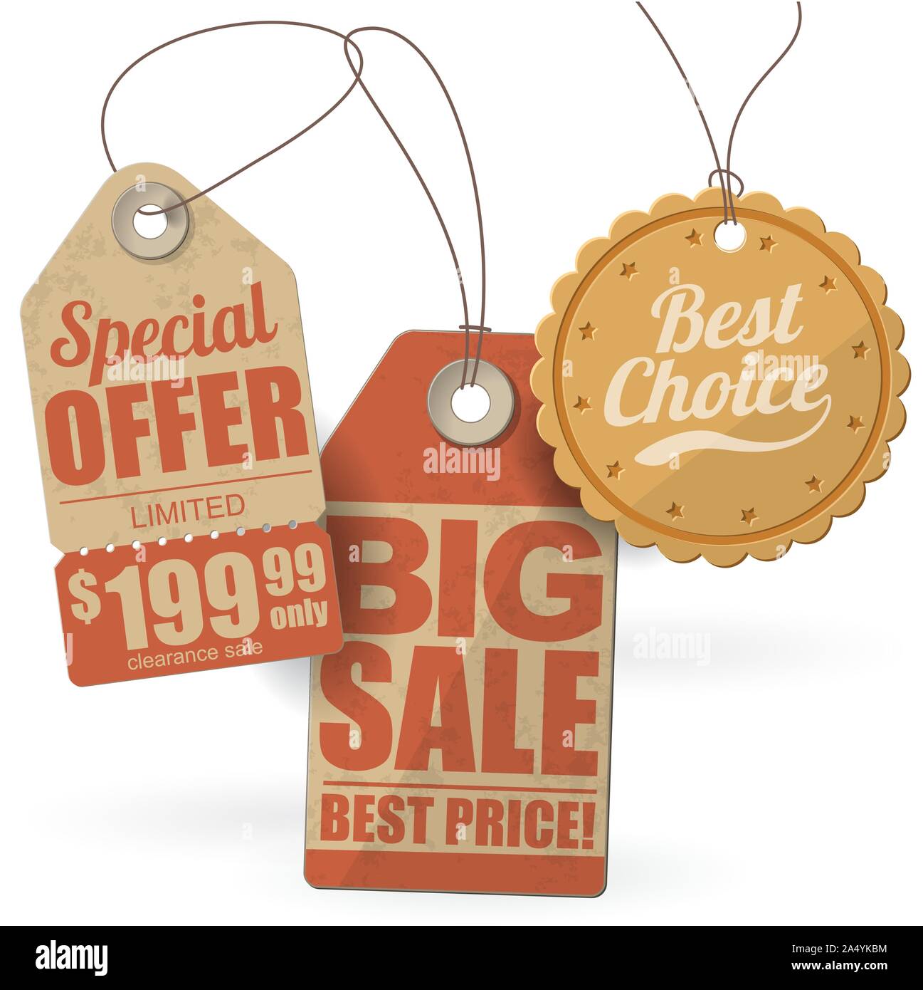 flat design sale tags Stock Vector