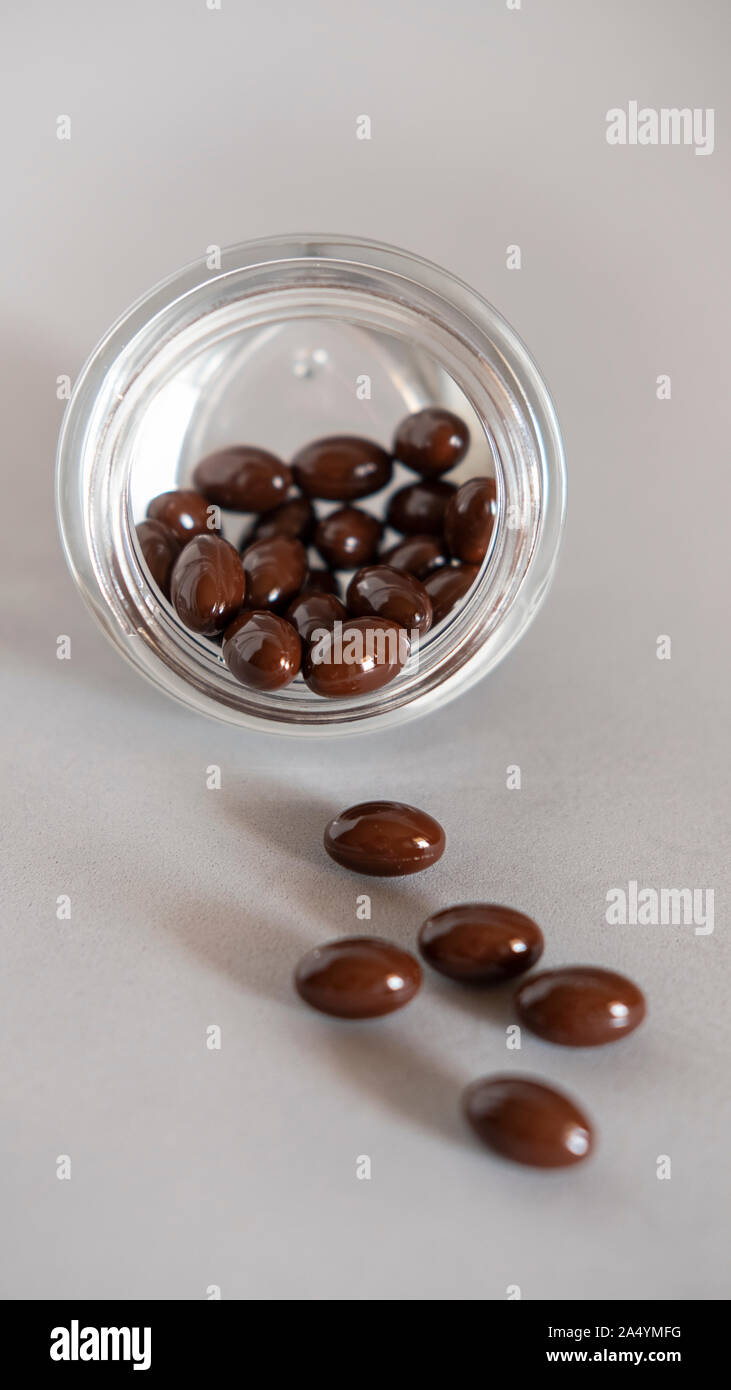 Brown selenium vitamin supplements often thought to prevent illness and