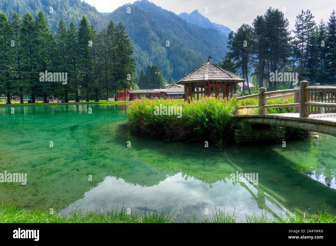 Italy, Aosta Valley, Gressoney-Saint-Jean, Lago di Gover Stock Photo - Alamy