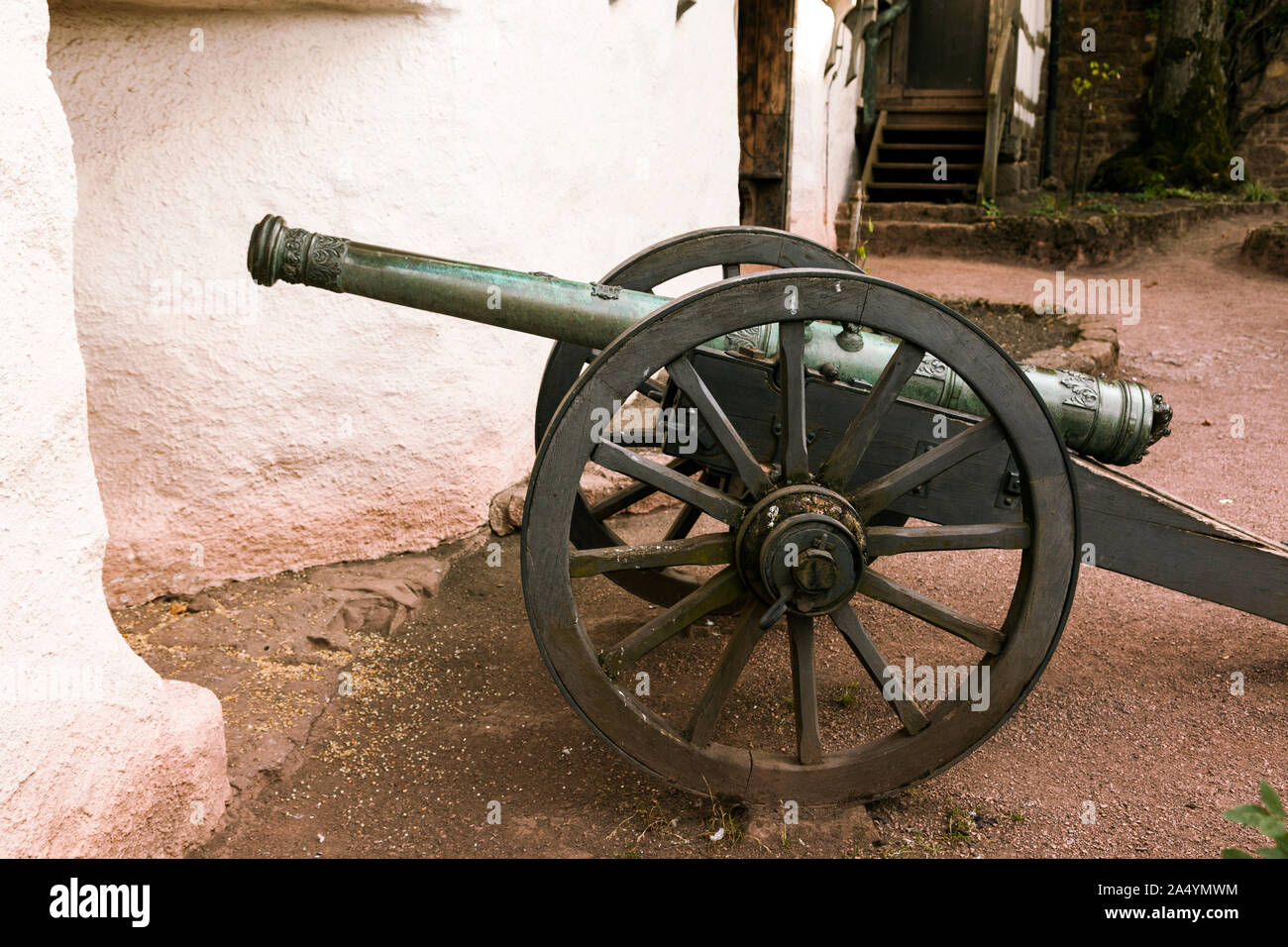 Cannons on the Wartburg in Eisenach Stock Photo