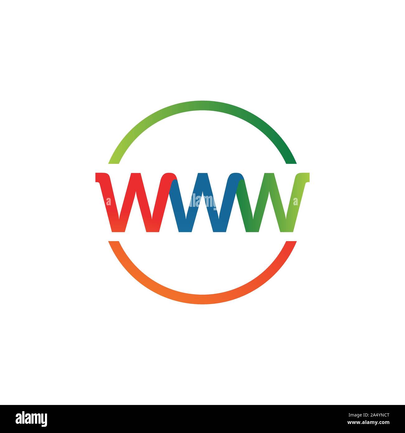 world wide web www logo vector design icon symbol sign illustrations Stock Vector