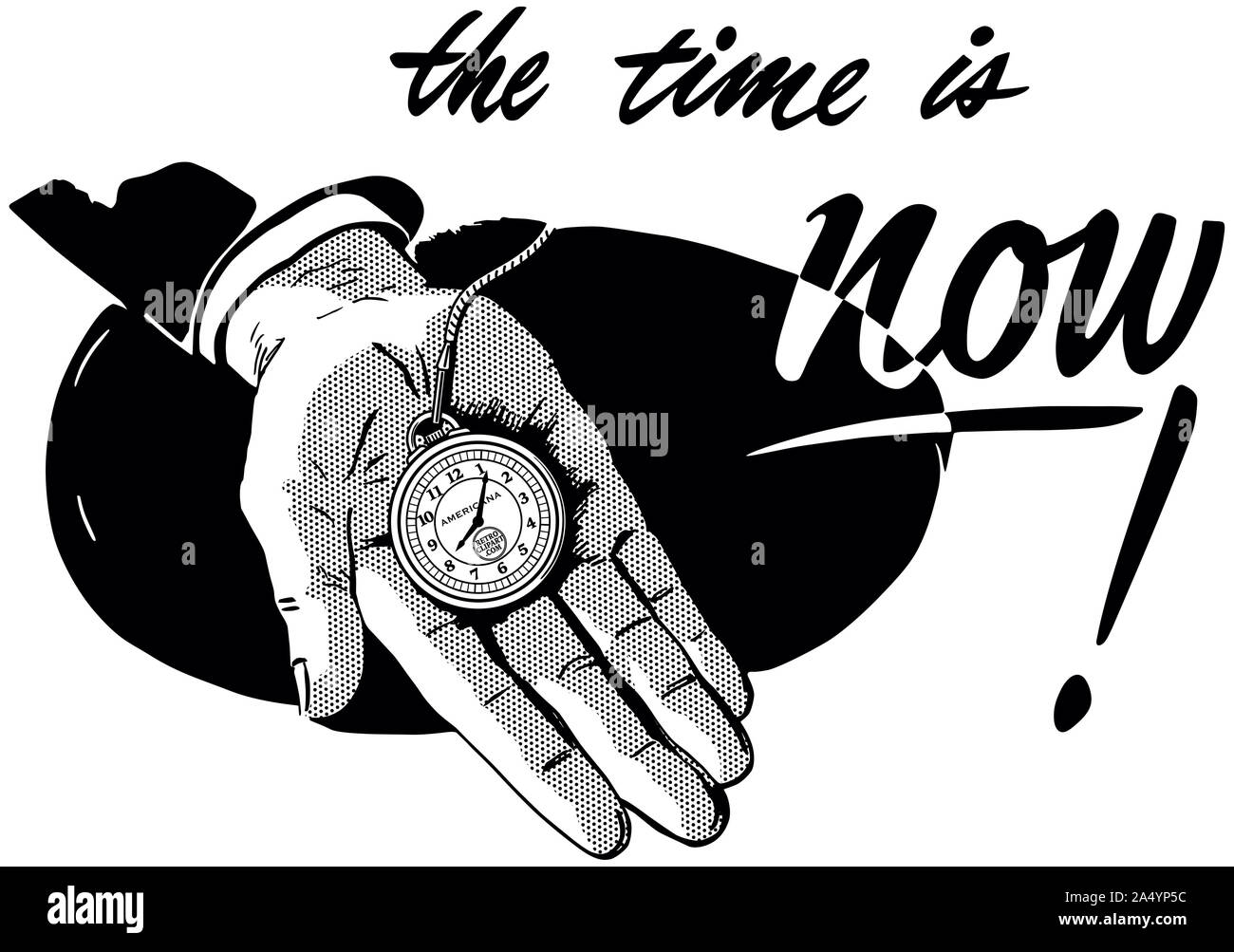 The Time Is Now Hand Holding Pocket Watch Stock Photo Alamy