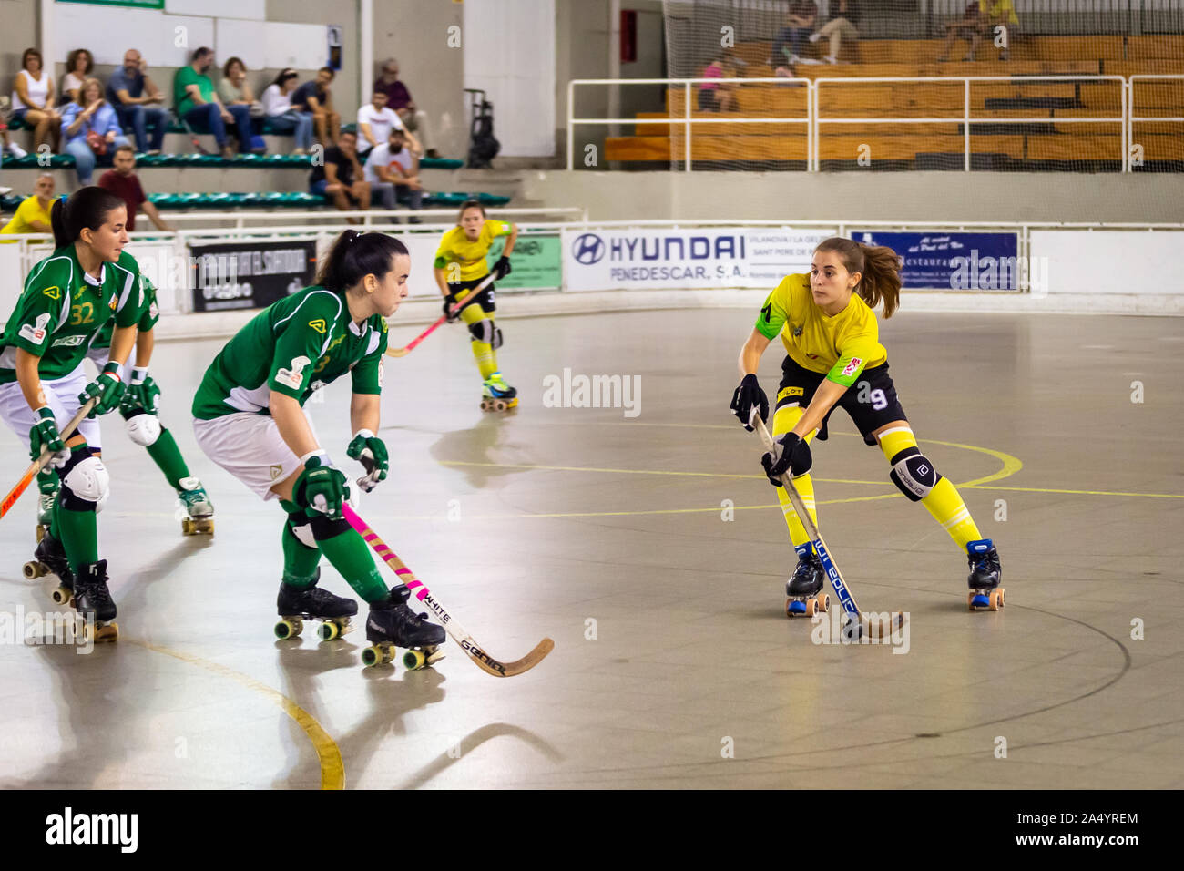 Hockey women players in action Stock Photo - Alamy