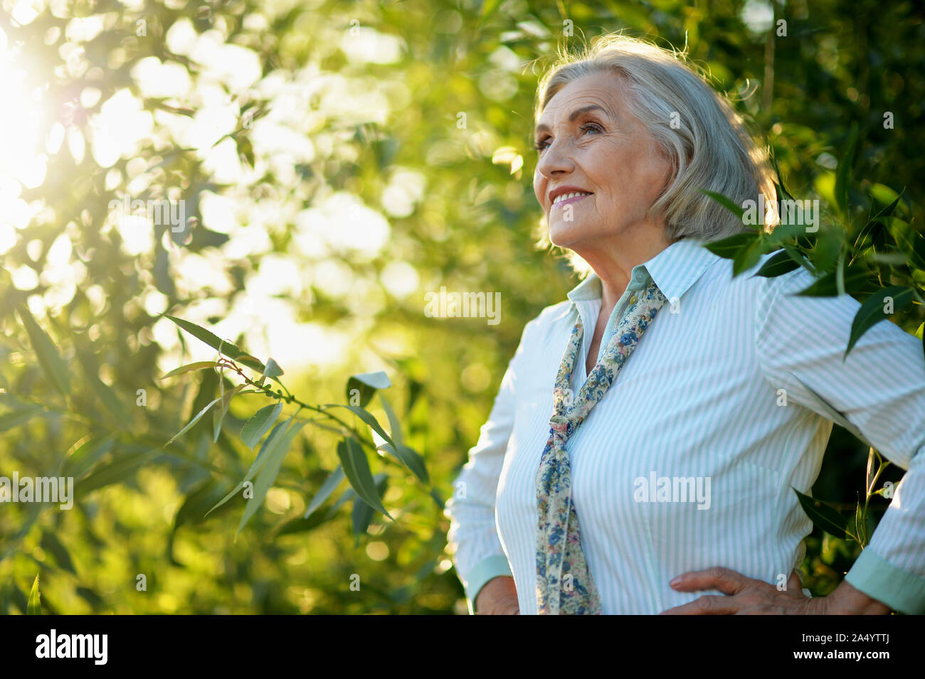Happy senior woman in hi-res stock photography and images - Alamy
