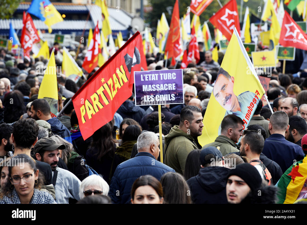 Kurdish People protest for defending Rojava - Place de la République ...