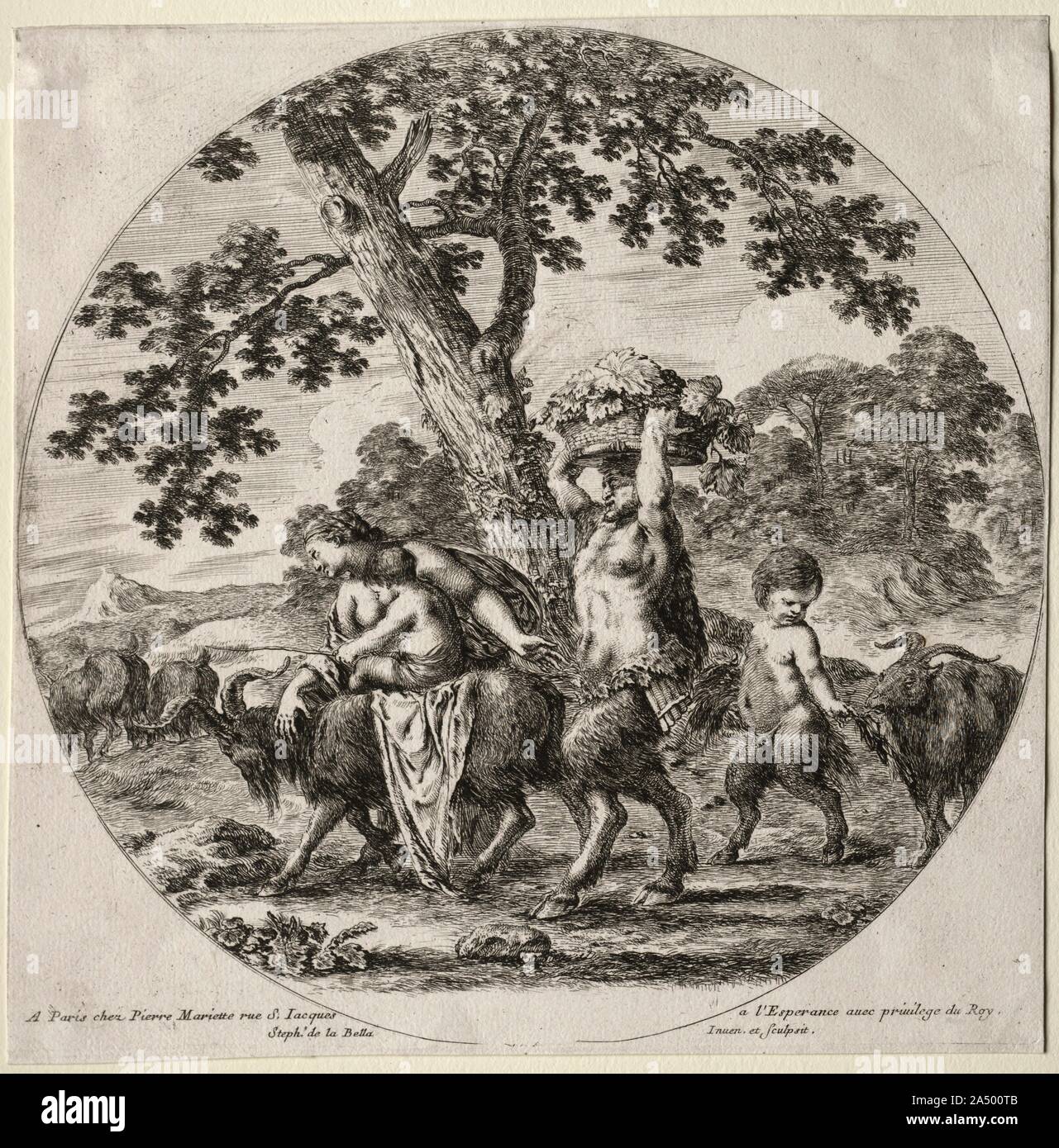 A Satyr Family Traveling Stock Photo Alamy