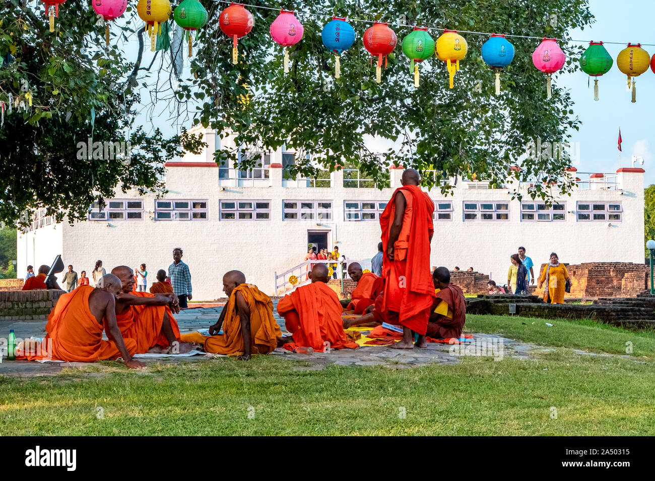 Buddhist monk maya devi temple hi-res stock photography and images - Alamy