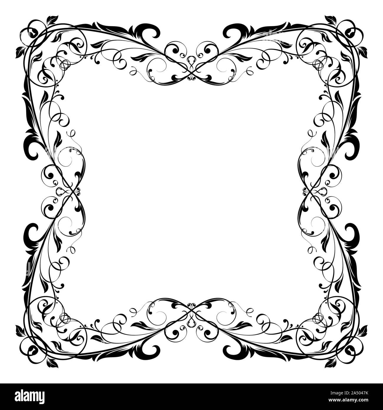 Square floral frame hi-res stock photography and images - Alamy