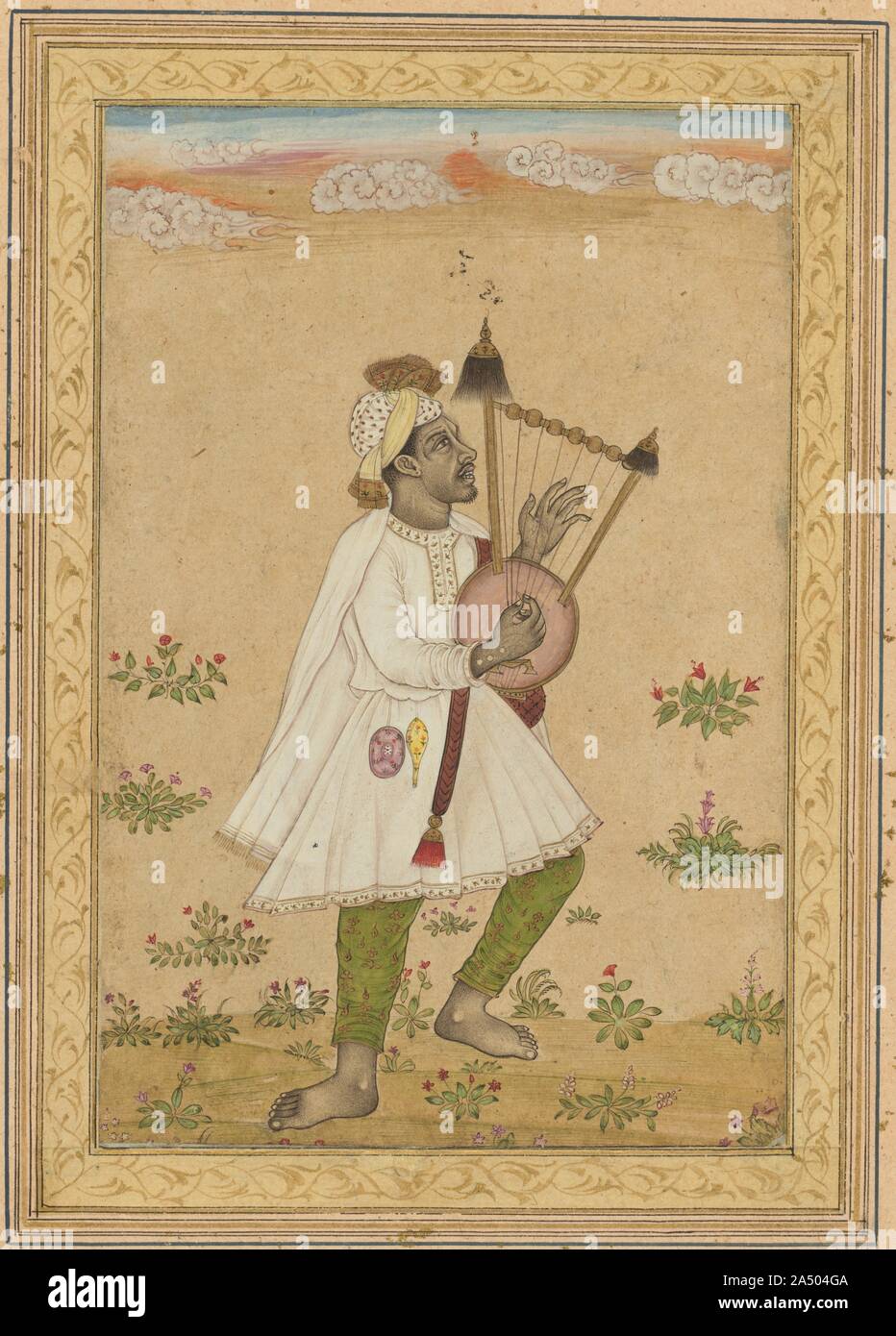 An African Lyre Player c. 1640 1660. The anonymity of the subject