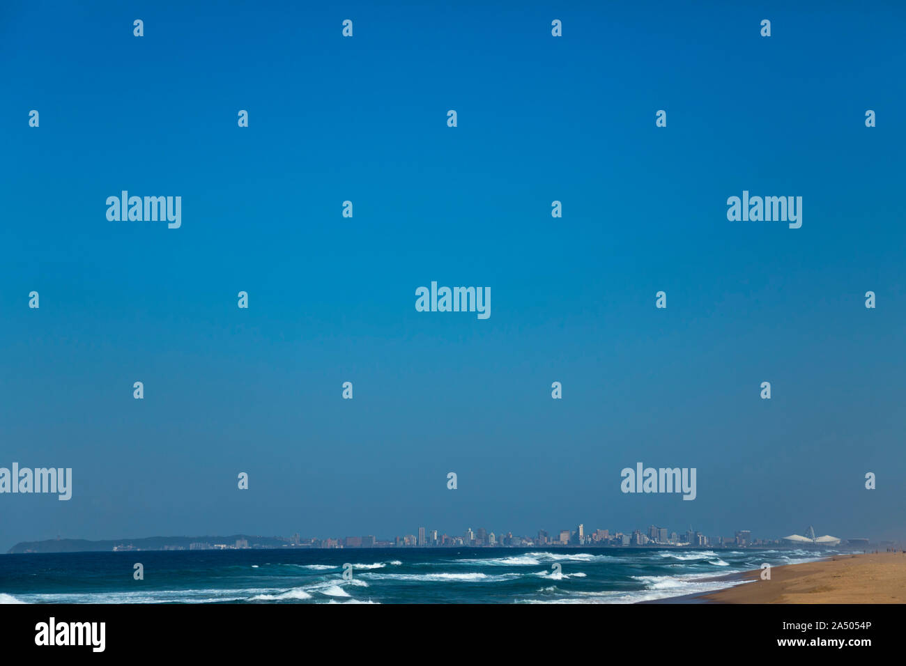 View of Durban from Umhlanga beach, Umhlanga, KwaZulu-Natal, South Africa Stock Photo