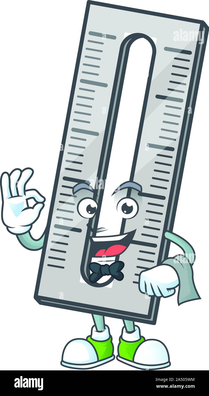 Waiter icon rullers cartoon character with mascot Stock Vector Image ...