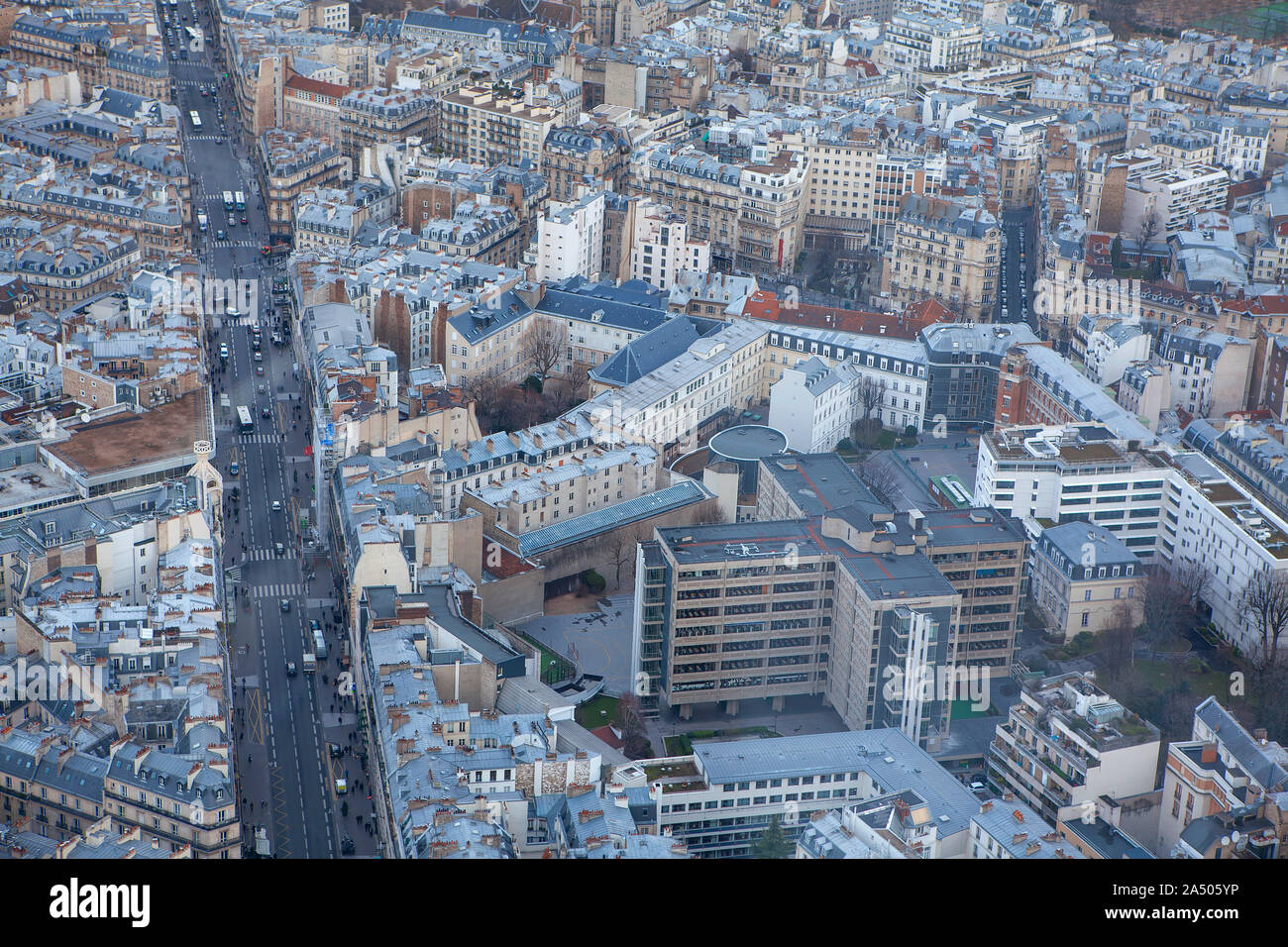 Aerial View Of City And Streets Of Paris Stock Photo Alamy