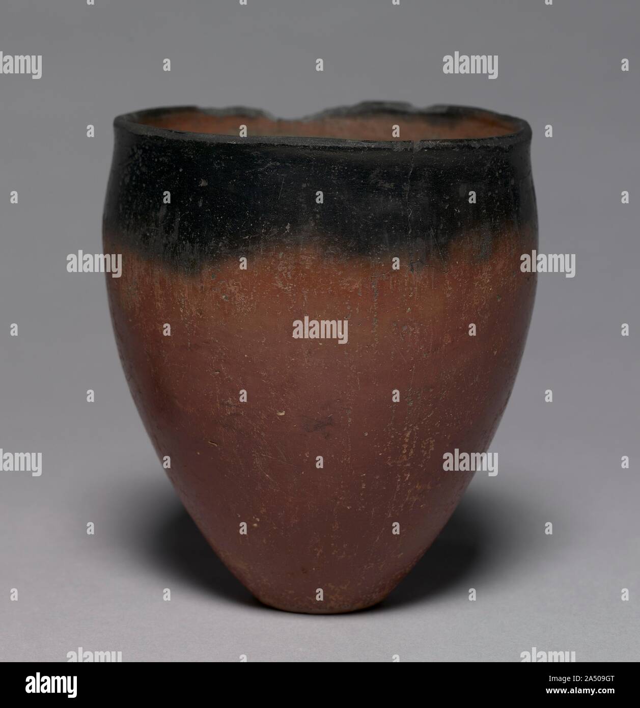 BlackTopped Beaker, 45003000 BC. Red polished vessels with black rims