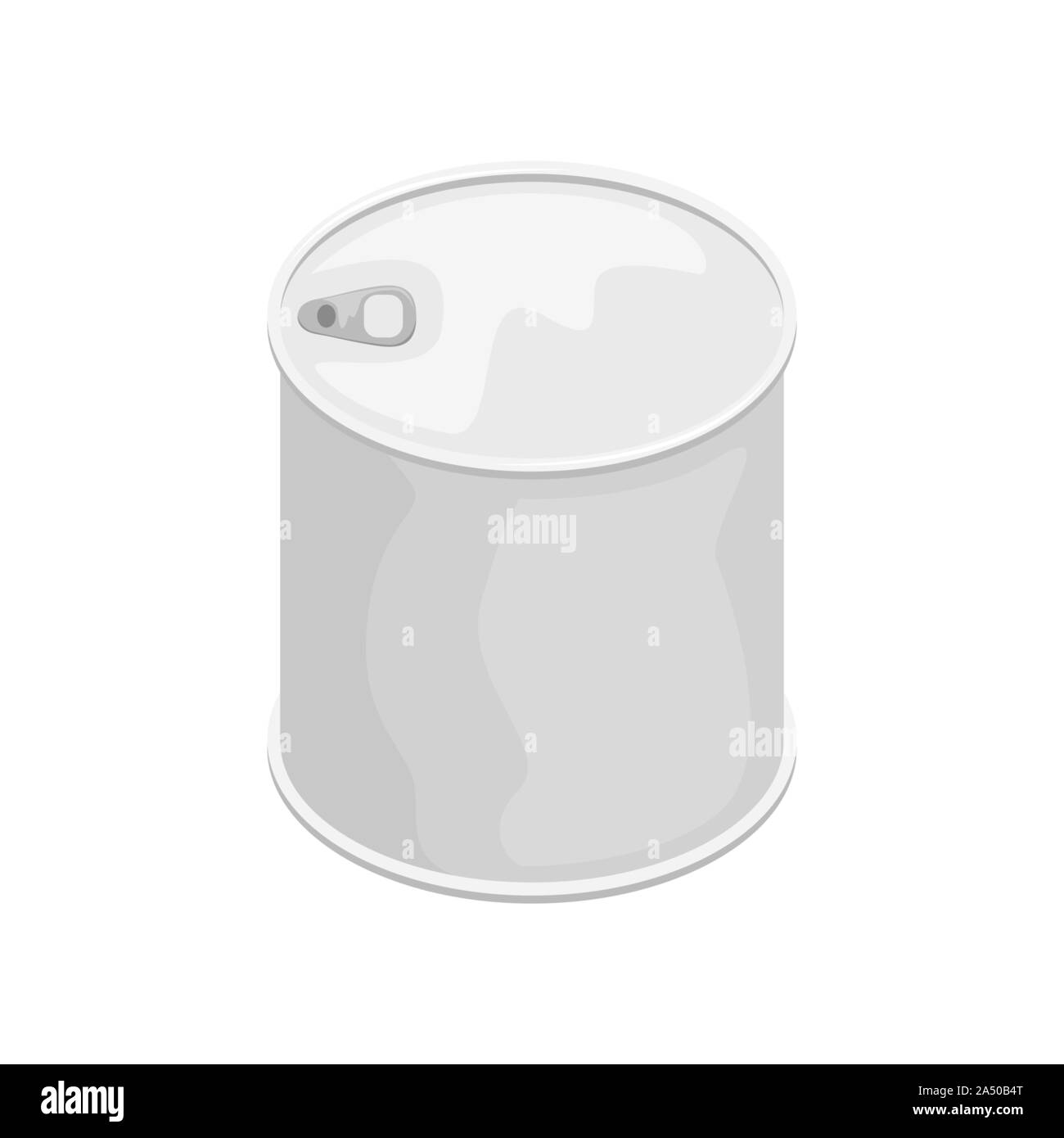 A tin can without a label. 3D vector illustration. Stock Vector