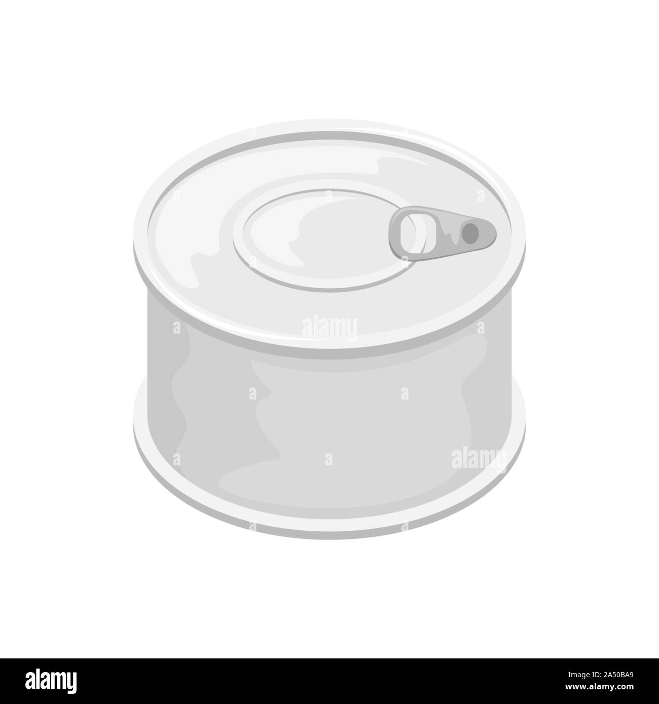 A tin can without a label. 3D vector illustration. Stock Vector