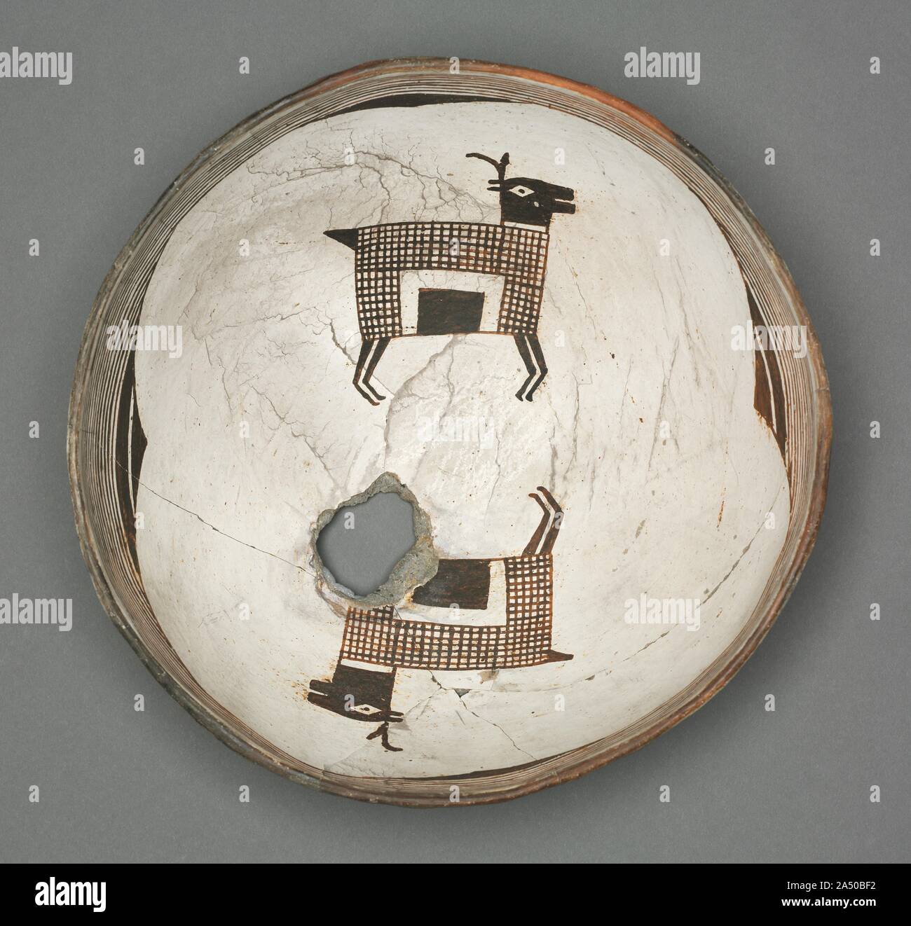 Bowl with Two Pronghorn Antelope, c 10001150. The Mogollon people of