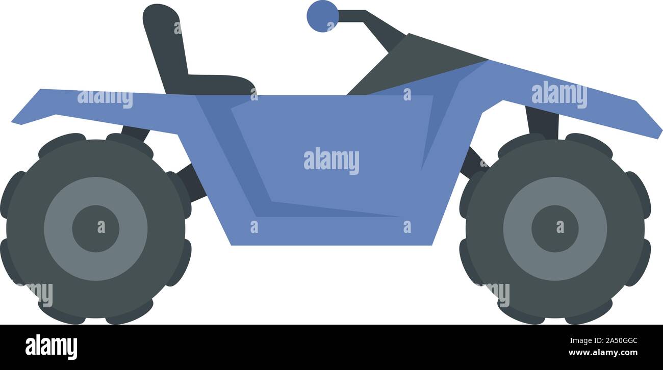 Dirt quad bike icon. Flat illustration of dirt quad bike vector icon for web design Stock Vector