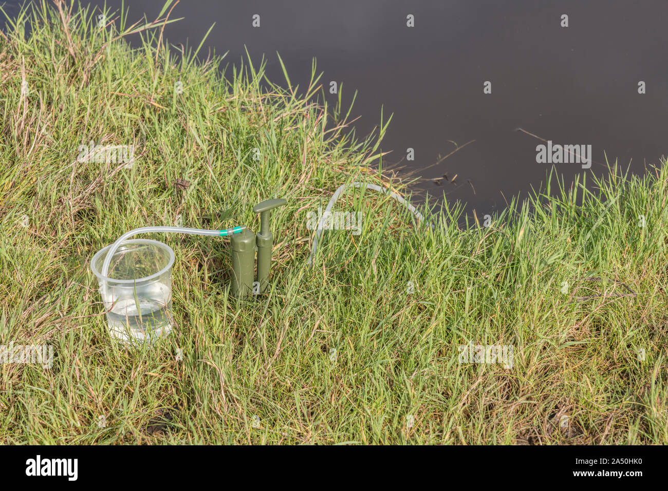 Portable Water From Rever Survival water treatment kit hi-res stock photography and images - Alamy