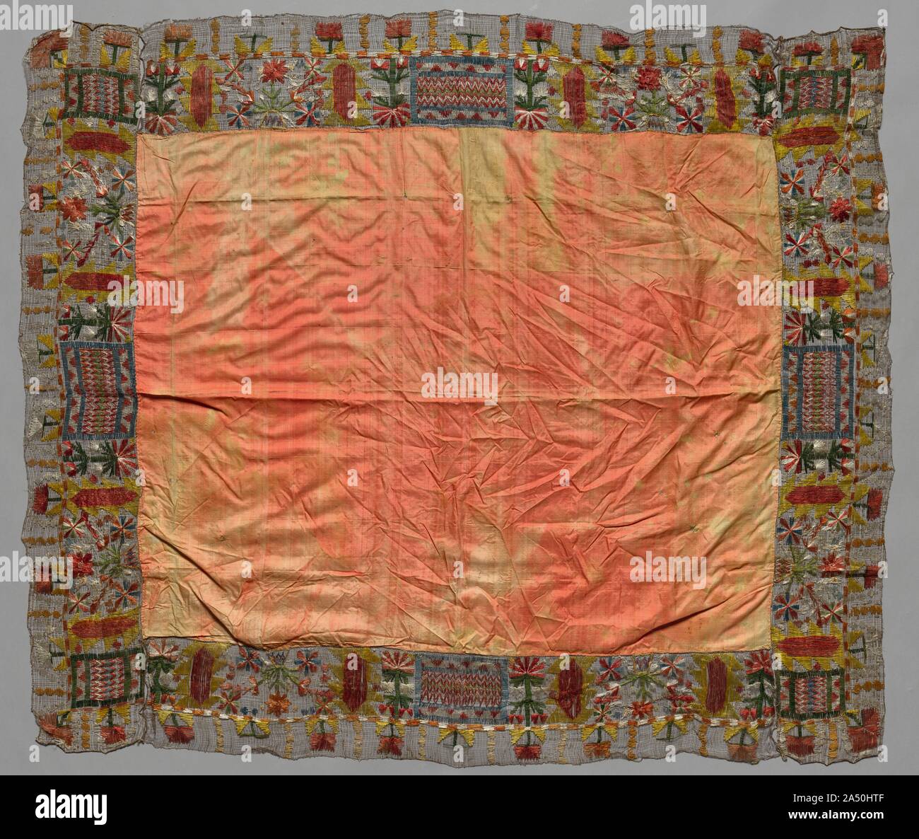 Cover with Border of Abstract Floral Motifs, 18th century Stock Photo ...