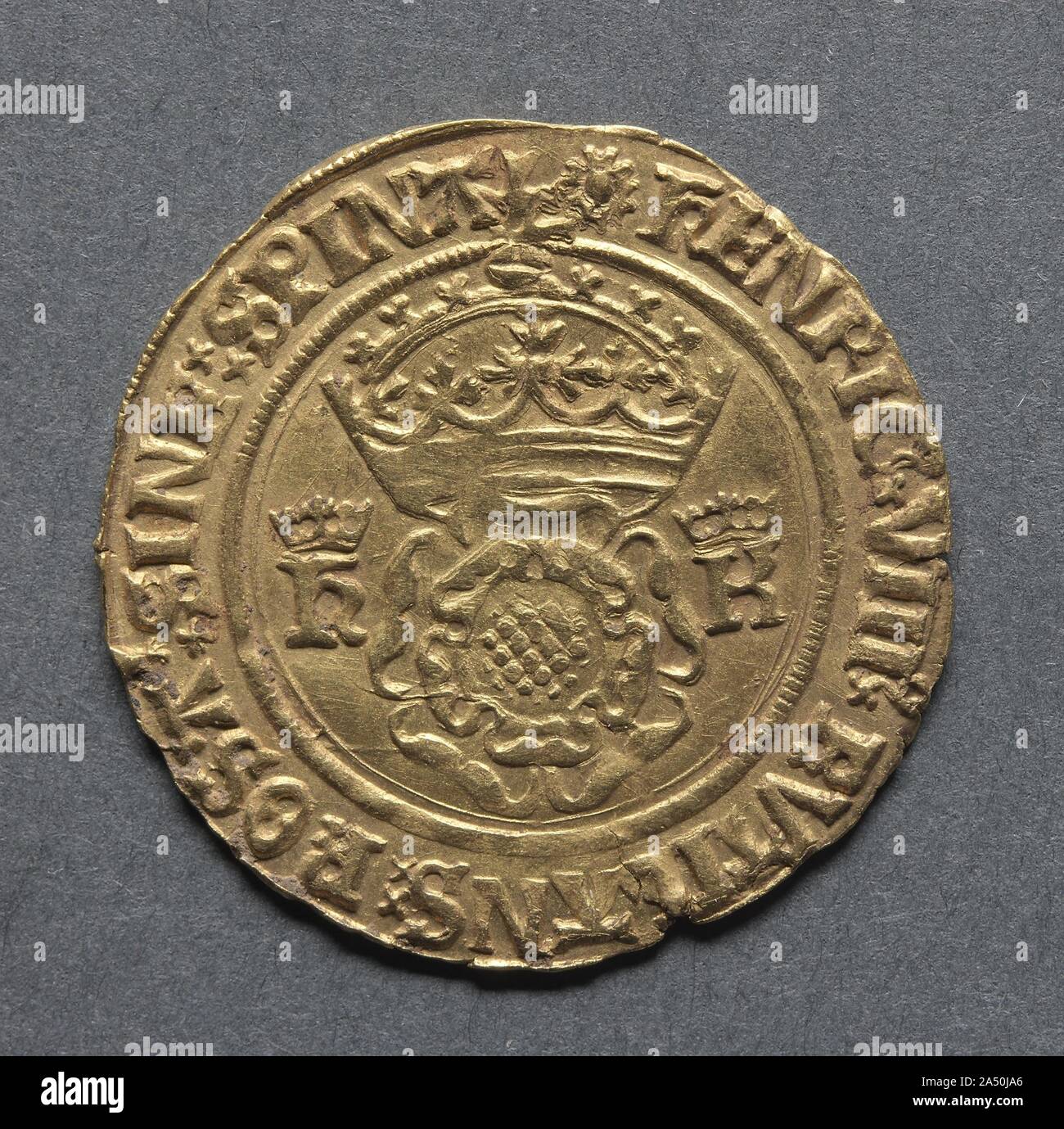 Crown of the Double Rose (obverse), 1526-1544. Stock Photo