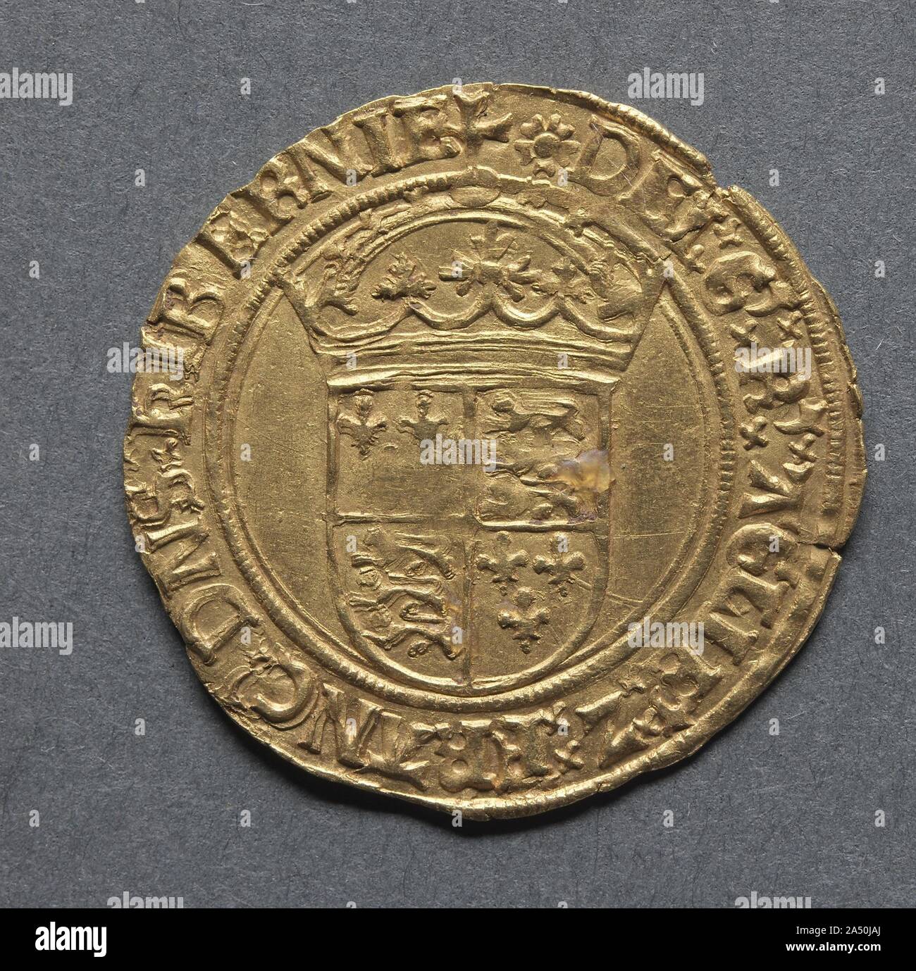 Crown of the Double Rose (reverse), 1526-1544. Stock Photo