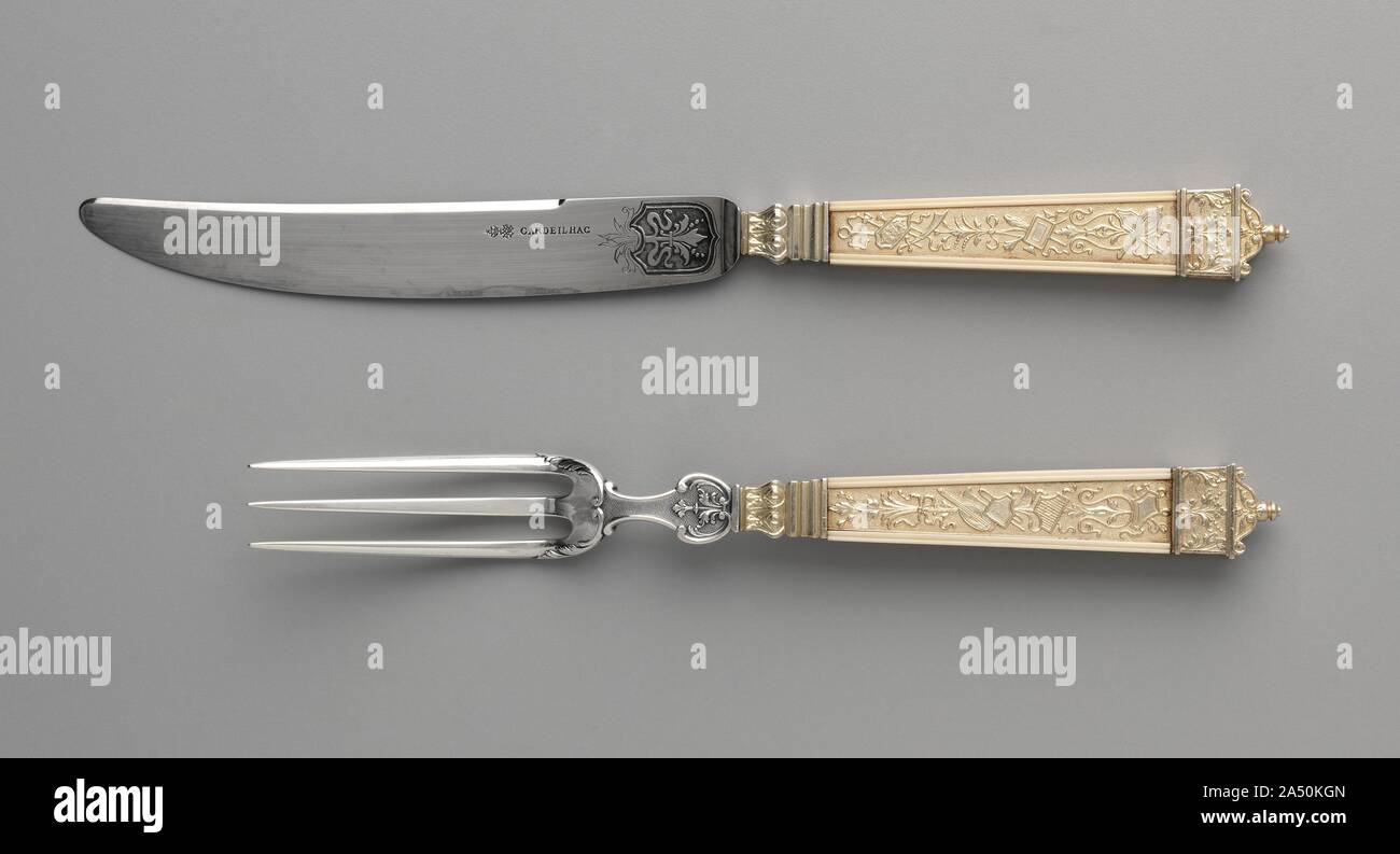 Dessert Knife and Fork , c. 1880 Stock Photo Alamy